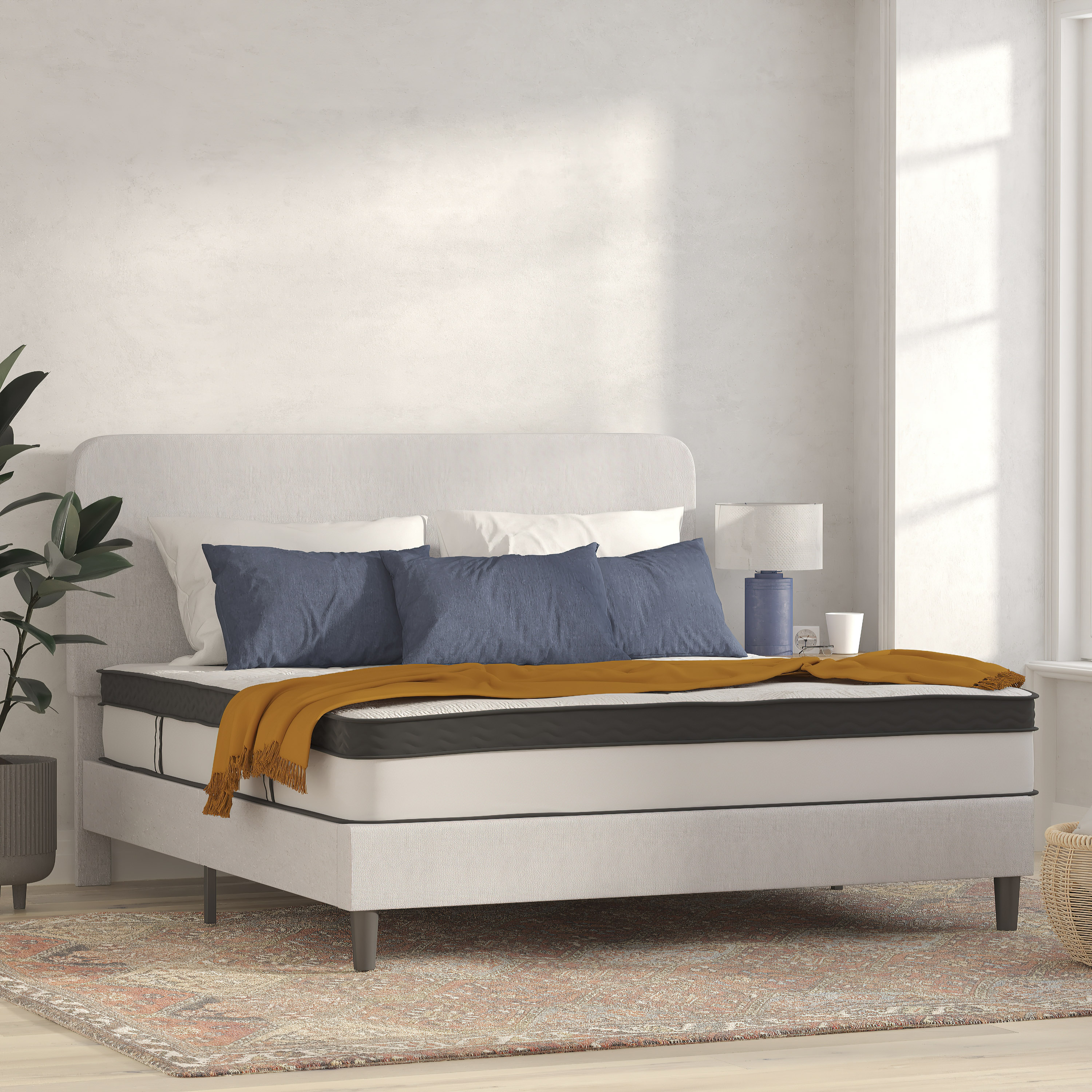 Flash Furniture 889142870197 Capri Comfortable Sleep 12-in Medium King Memory foam Mattress in a Box