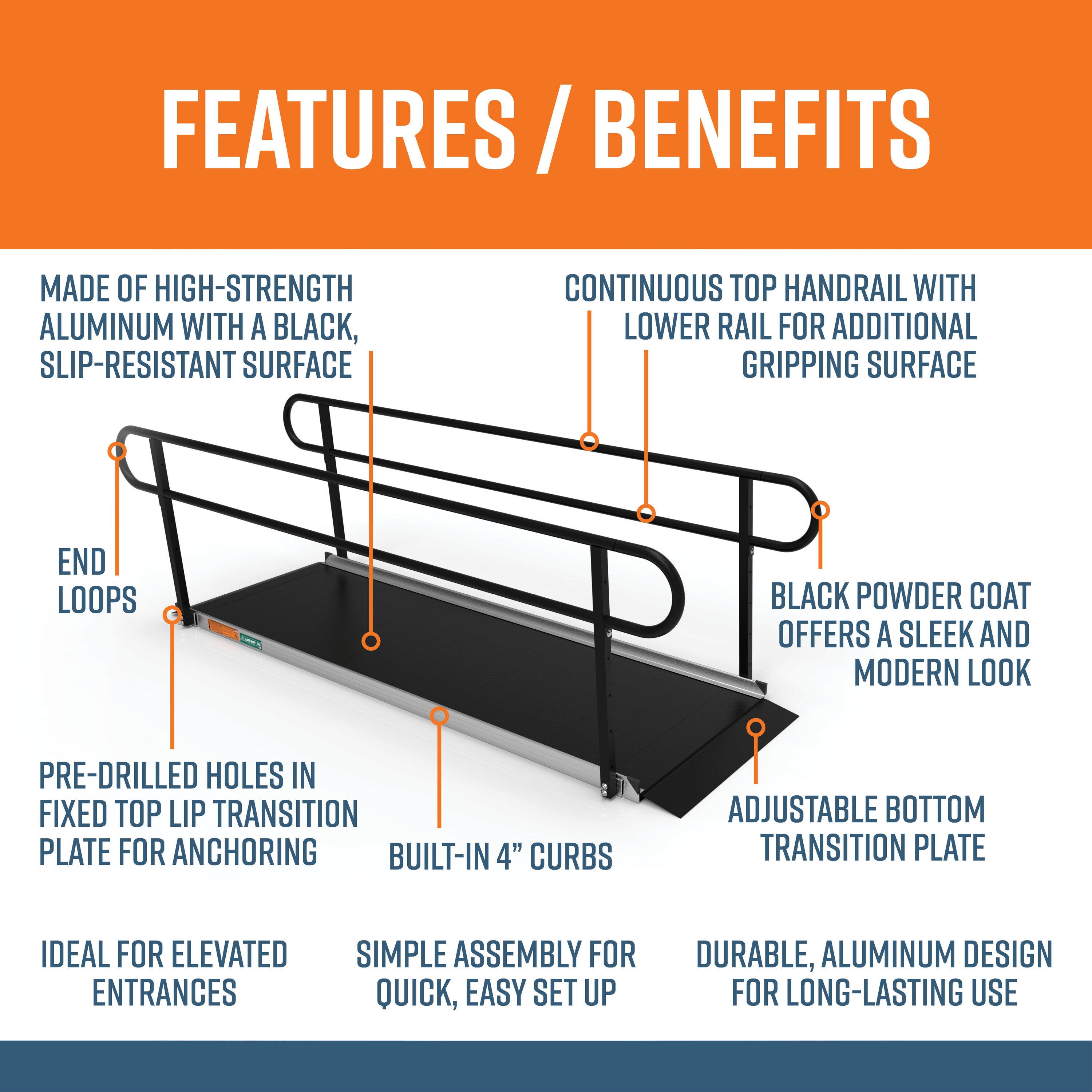 EZ-ACCESS G3G 09BLKTLBLK Access-Ramps - View #2