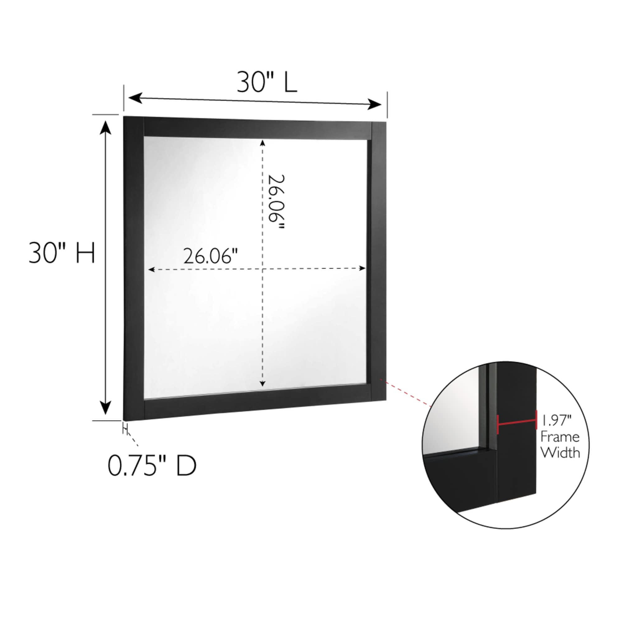 Design House 547091-ESP Framed-Bath-Mirrors - View #6