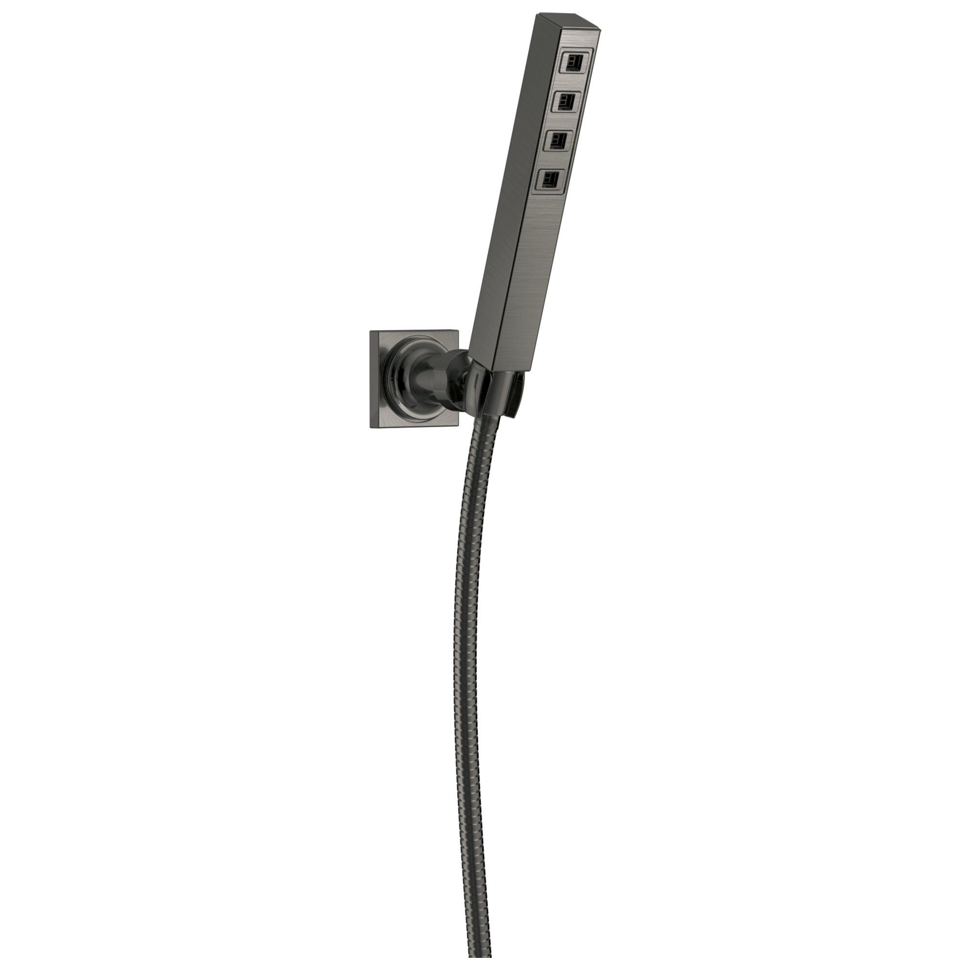 Delta 55567-KS-PR 1.0 -Spray Lumicoat Black Stainless 1.375-in Rectangle Handheld Shower Head 1.75 GPM
