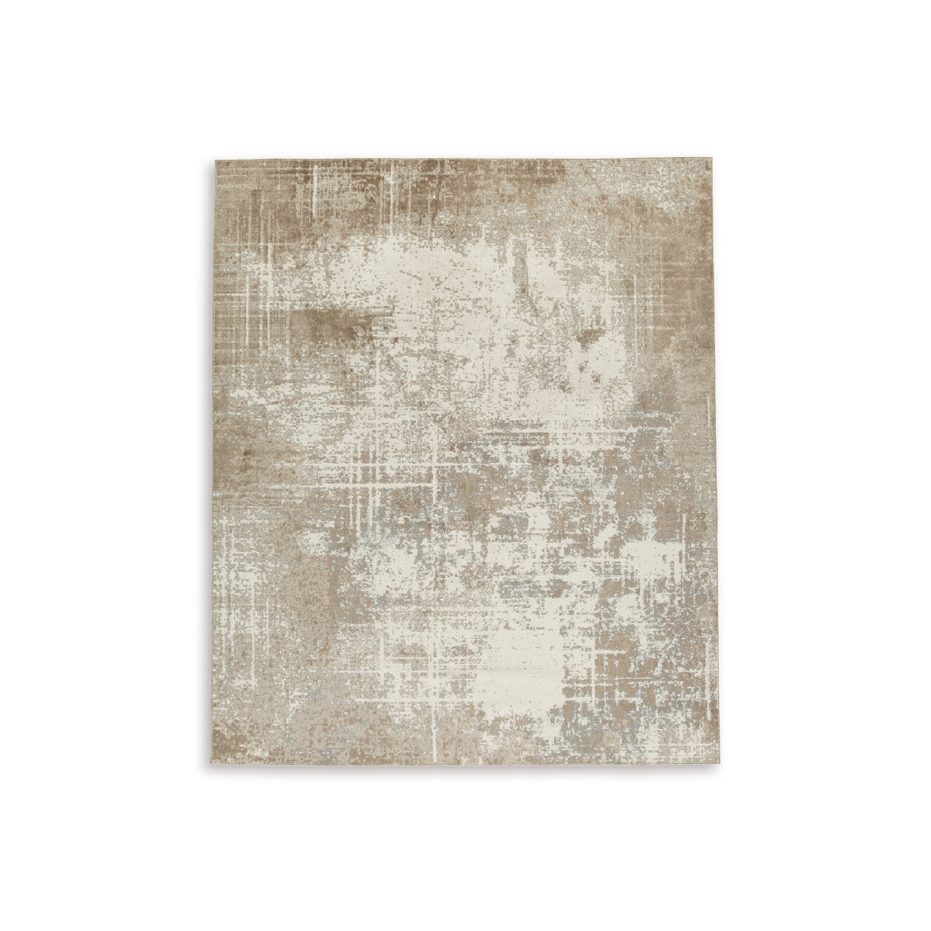 Signature Design by Ashley - Grifflain Washable Area Rug 8 x 10 Rectangular Abstract Pattern Beig...
