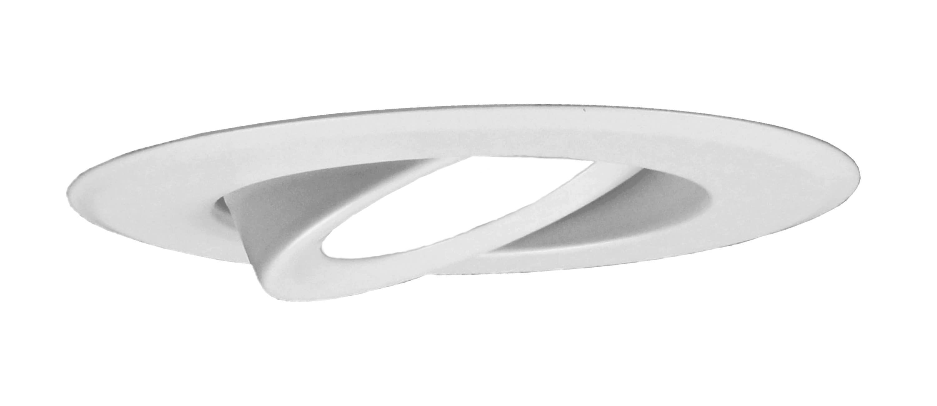 White Adjustable 4'' Recessed Ceiling Light Trim