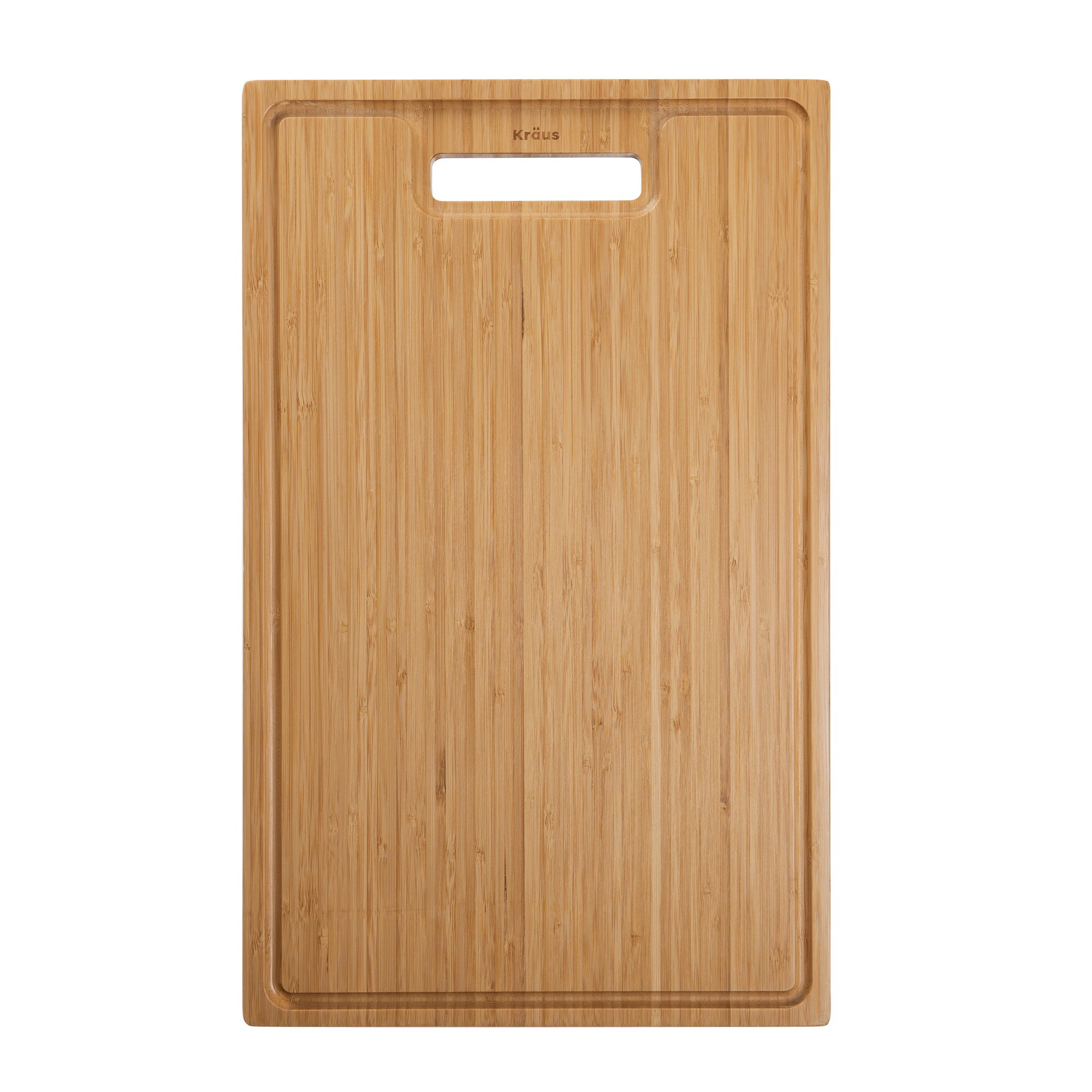 KRAUS Organic Solid Bamboo Cutting Board for Kitchen Sink 19.5 in. x 12 in.