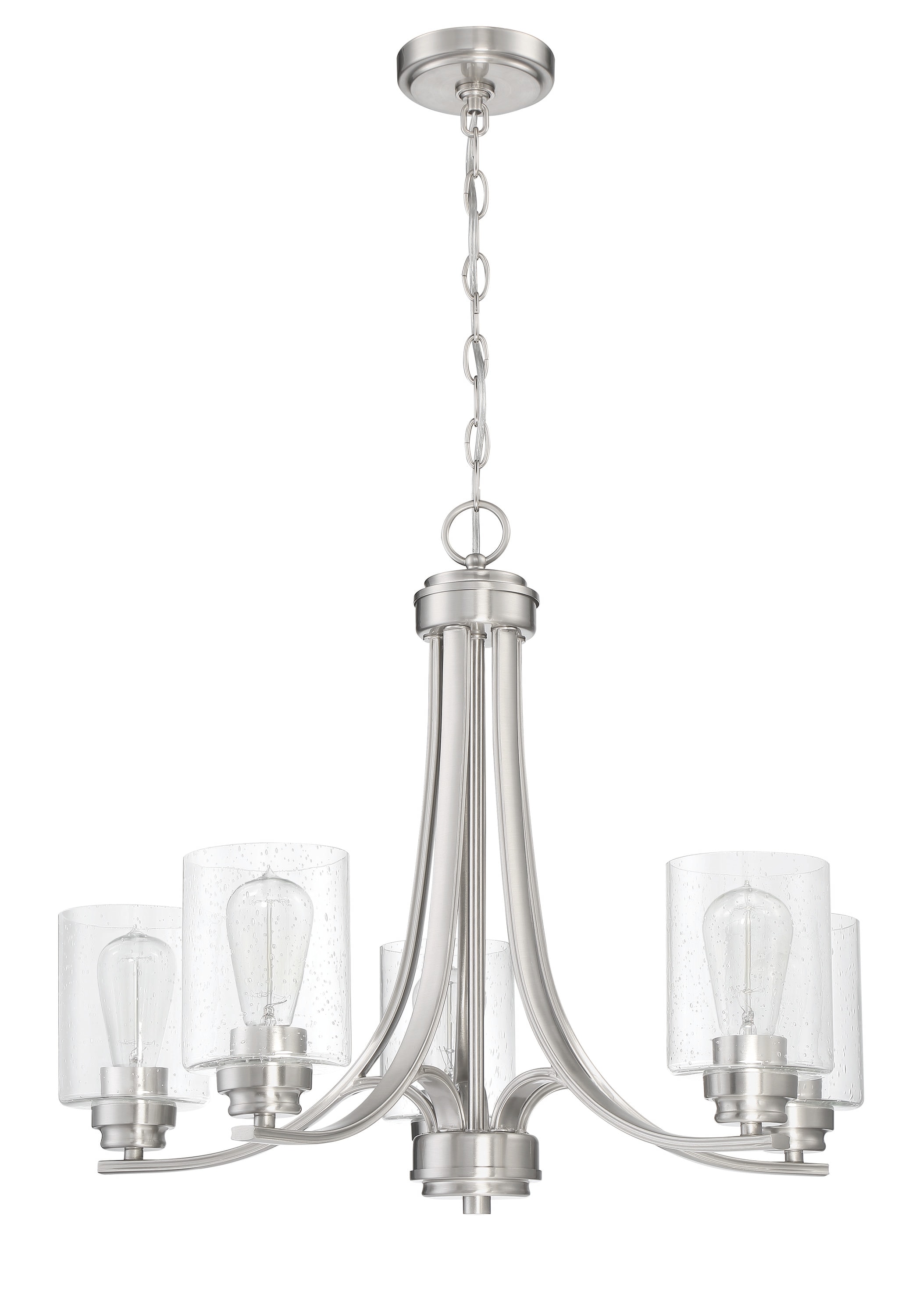 Craftmade Bolden 5-Light Brushed Nickel Transitional Dry Rated ...