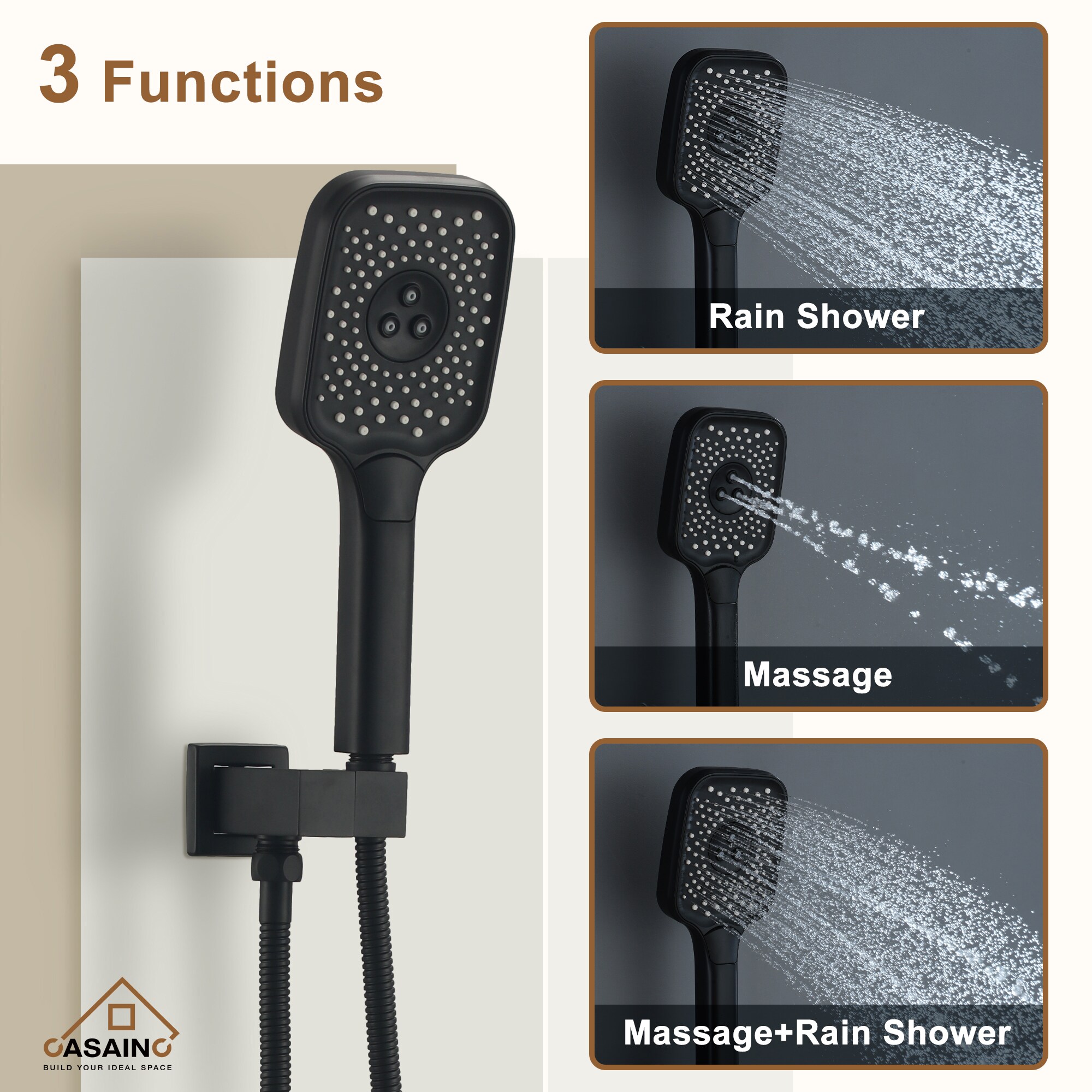 CASAINC CS6222-12MB Showerhead-Bar-Panels - View #8