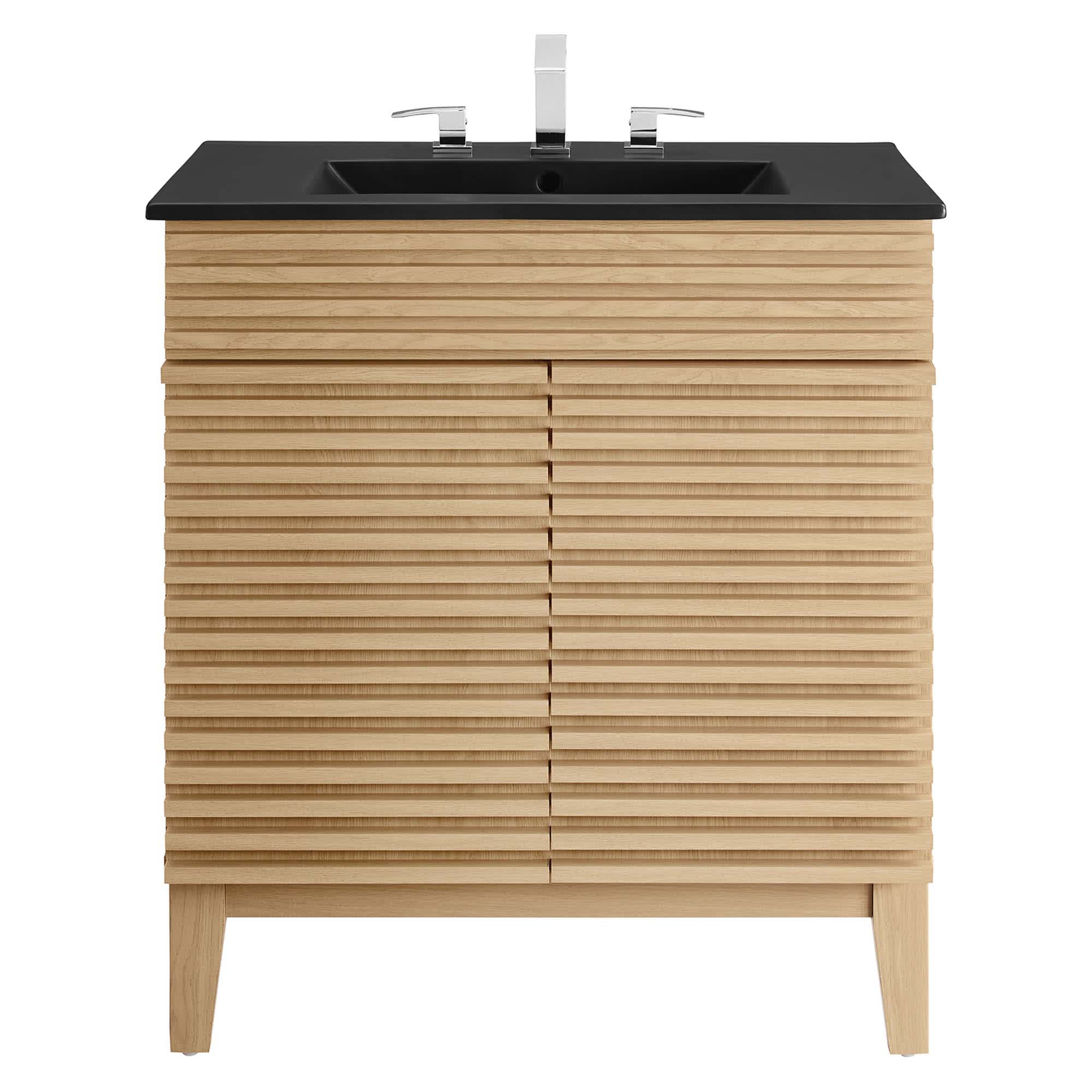 Modway EEI-5418-OAK-BLK Bath-Vanity-Combo - View #6