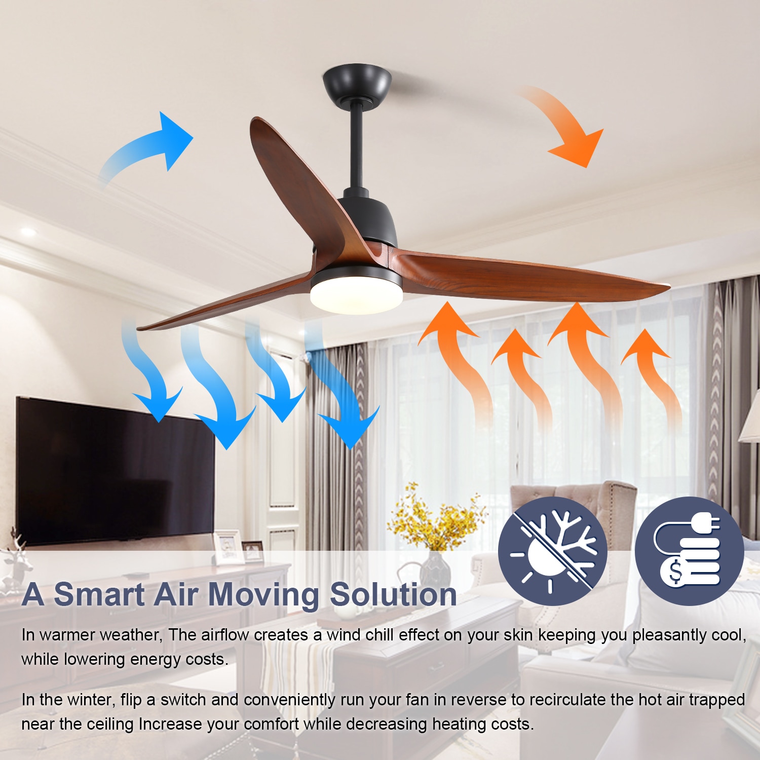 Kahomvis KB-QP56K-01BK Ceiling-Fans - View #6