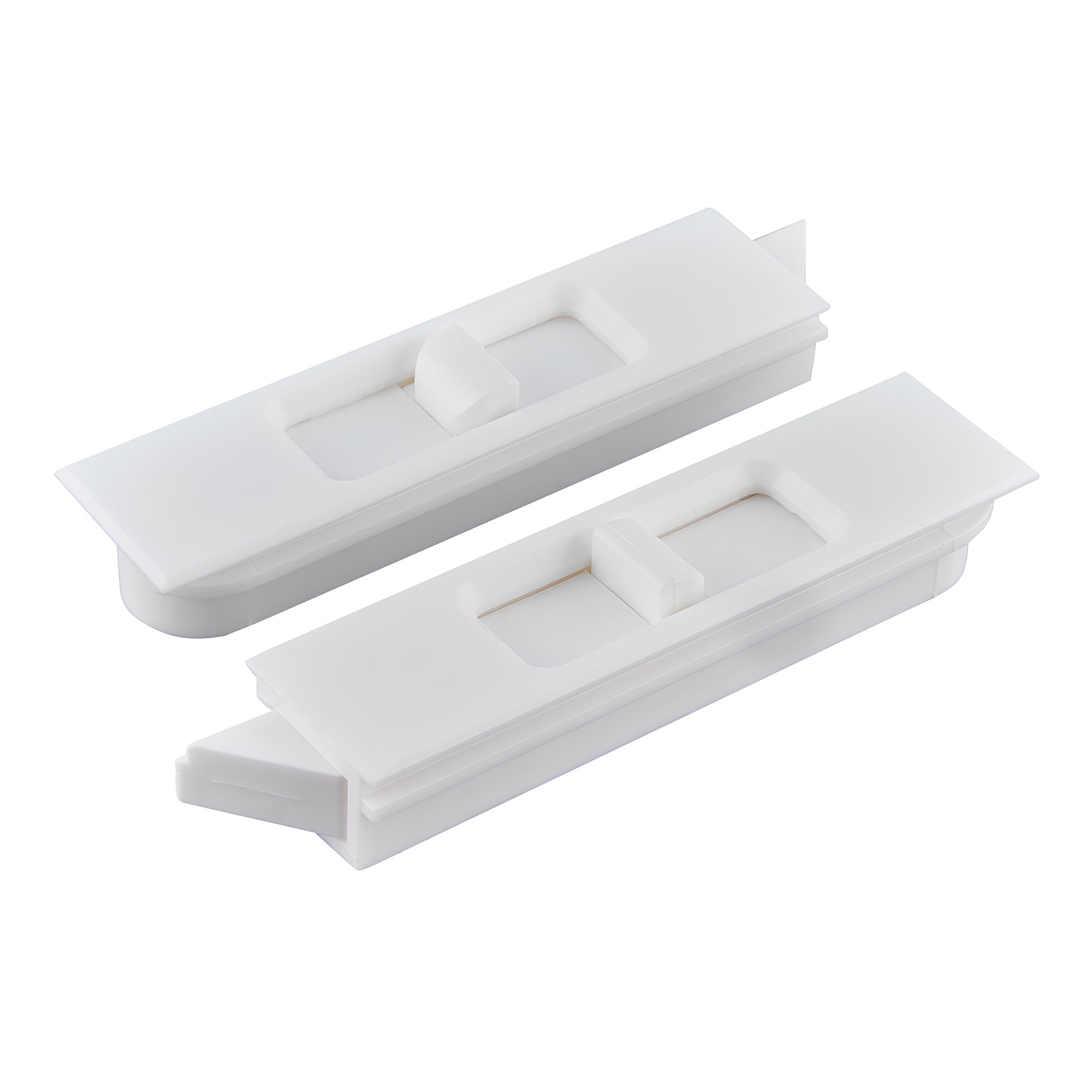 Brixwell 85-910wa Snap In Tilt Latch Nose Left And Right Hand 5/64 in Stile Snap Size 1/4 in Nose Size White Finish Pair #85-910WA