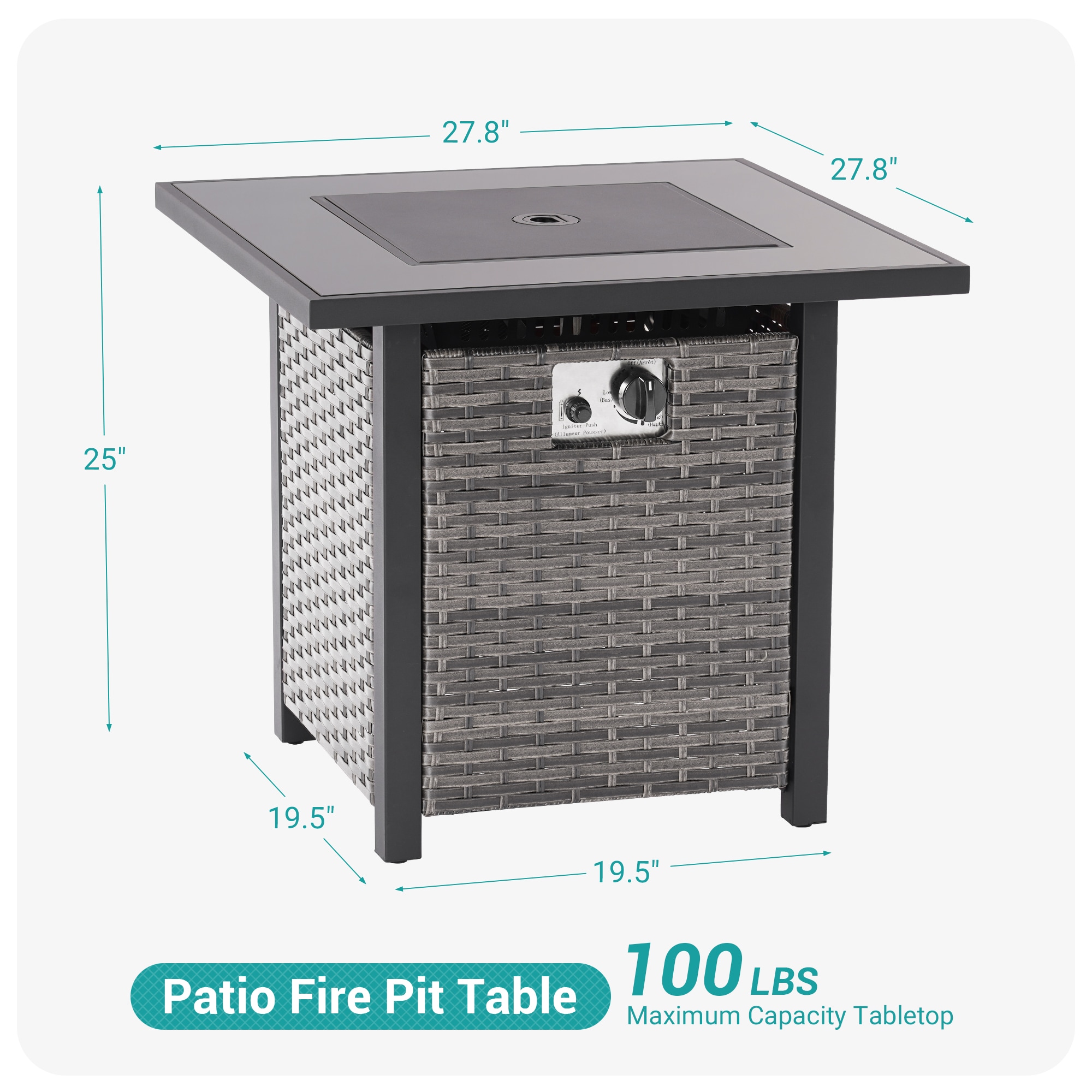 ACEGOSES LW-ET-115T4-GY Outdoor-Gas-Firepits - View #3