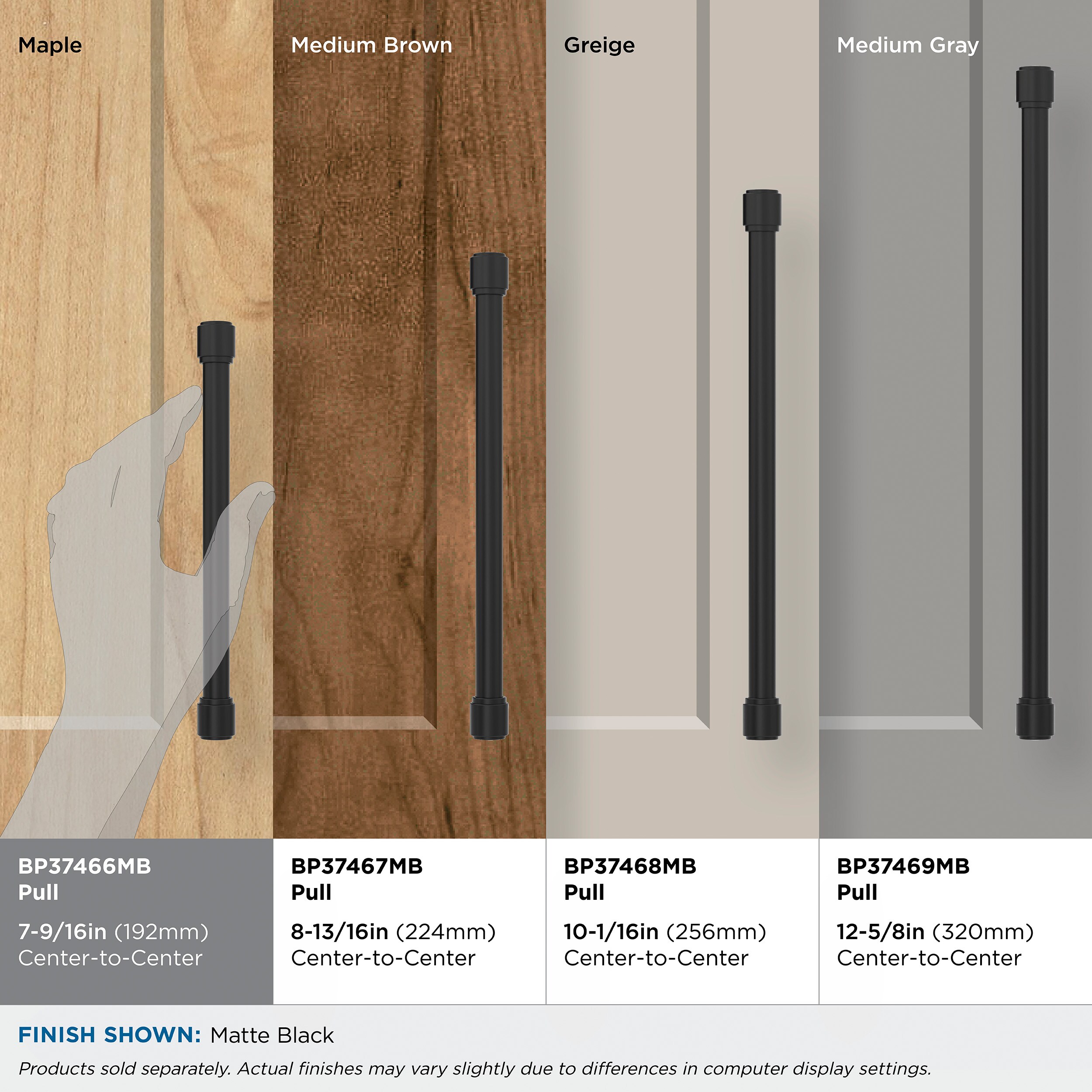 Amerock BP37466MB Cabinet-Pulls - View #8