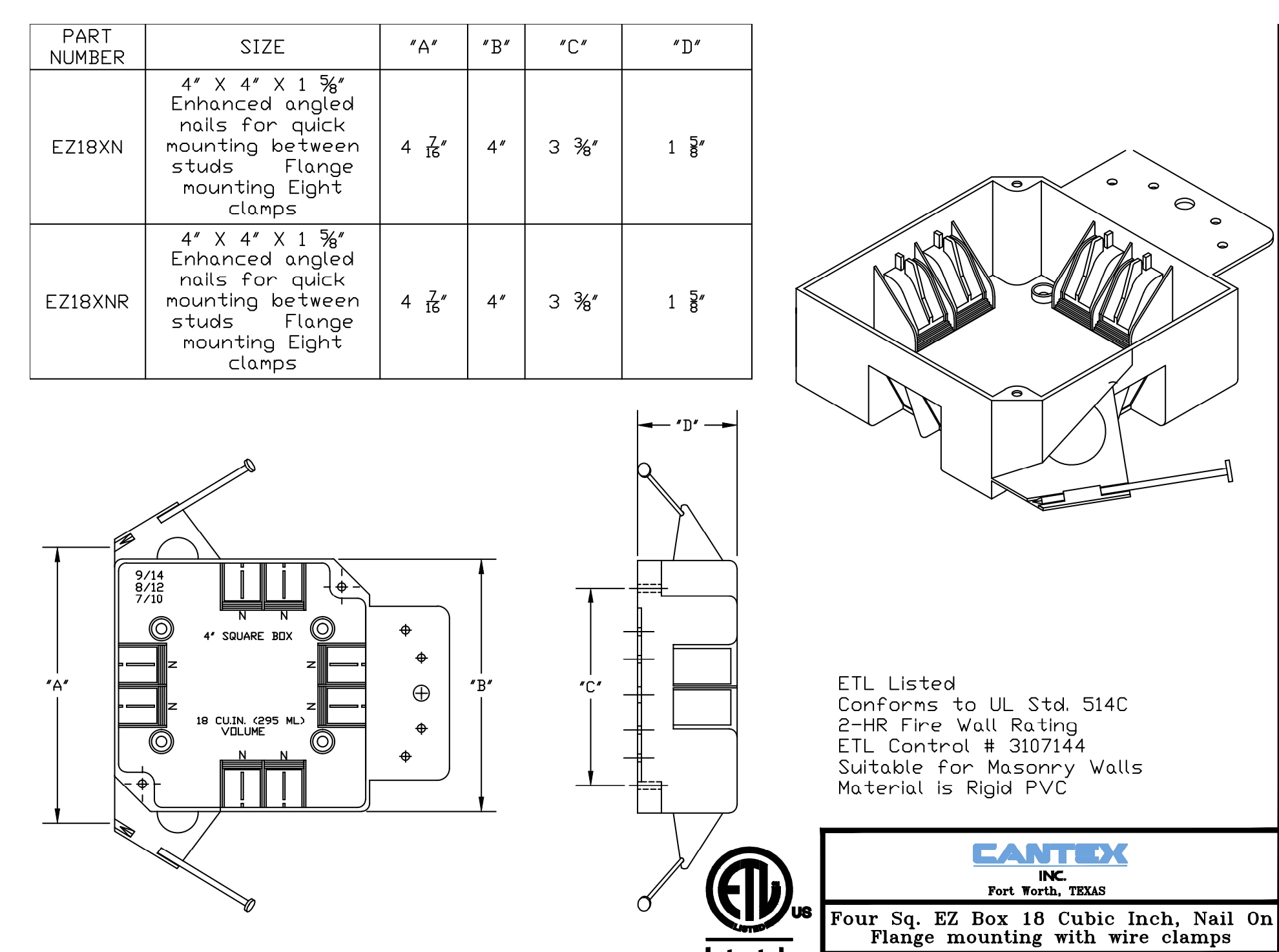 CANTEX LEZ18XN Electrical-Box - View #5