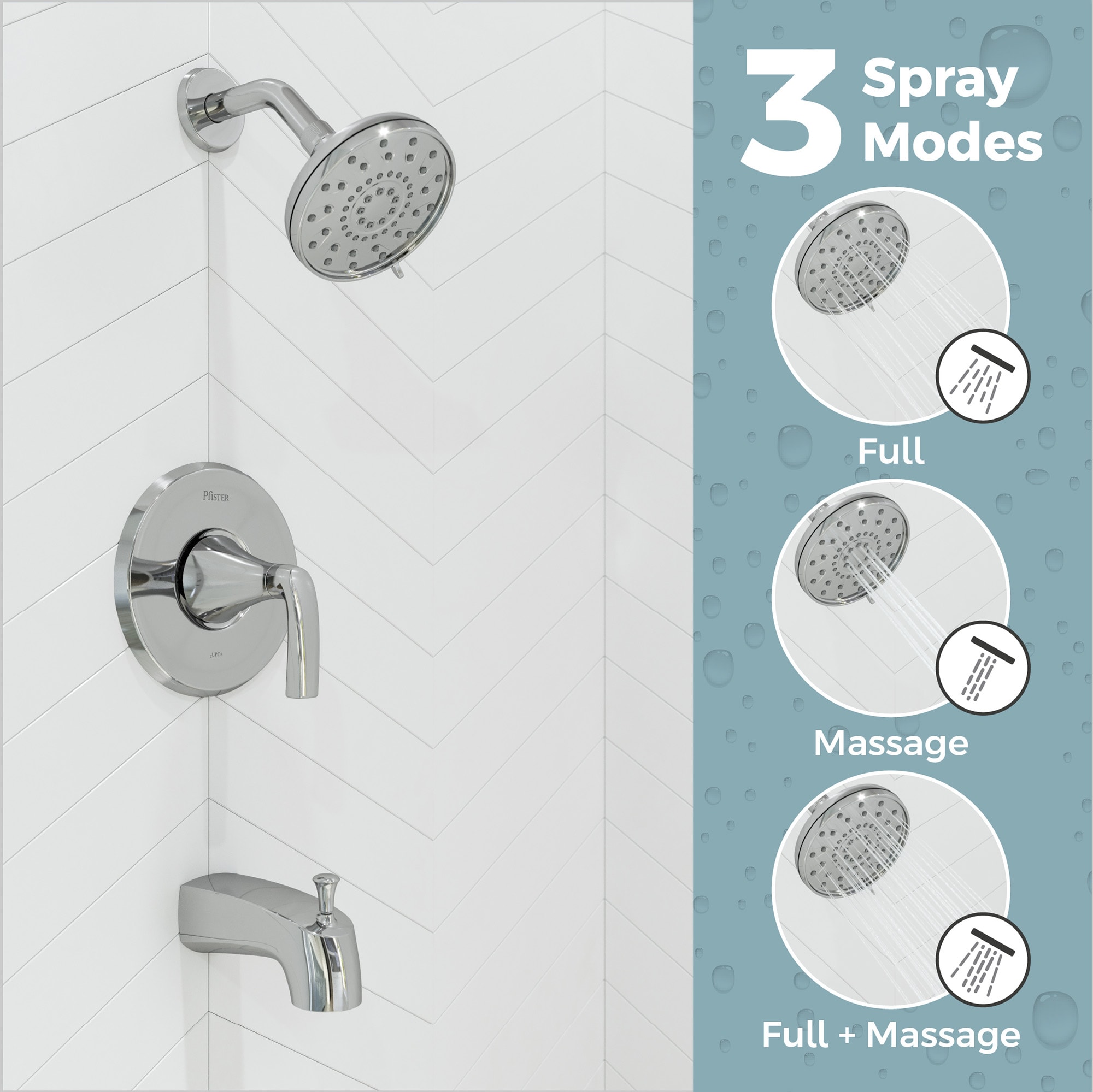 Pfister 8P8-WS2-RCHSC Tub-Shower-Faucets - View #2