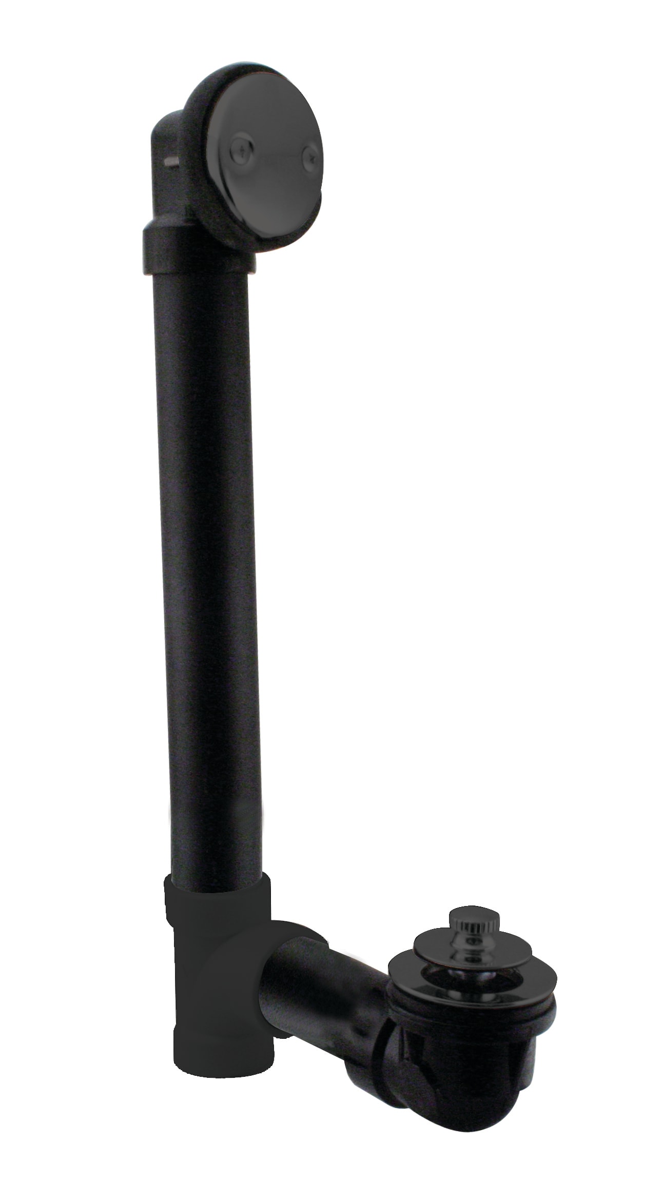 WESTBRASS D4971-62 Bath Waste and Overflow Pull and Plug Sch. 40 Abs W/two-hole Faceplate In Matte Black