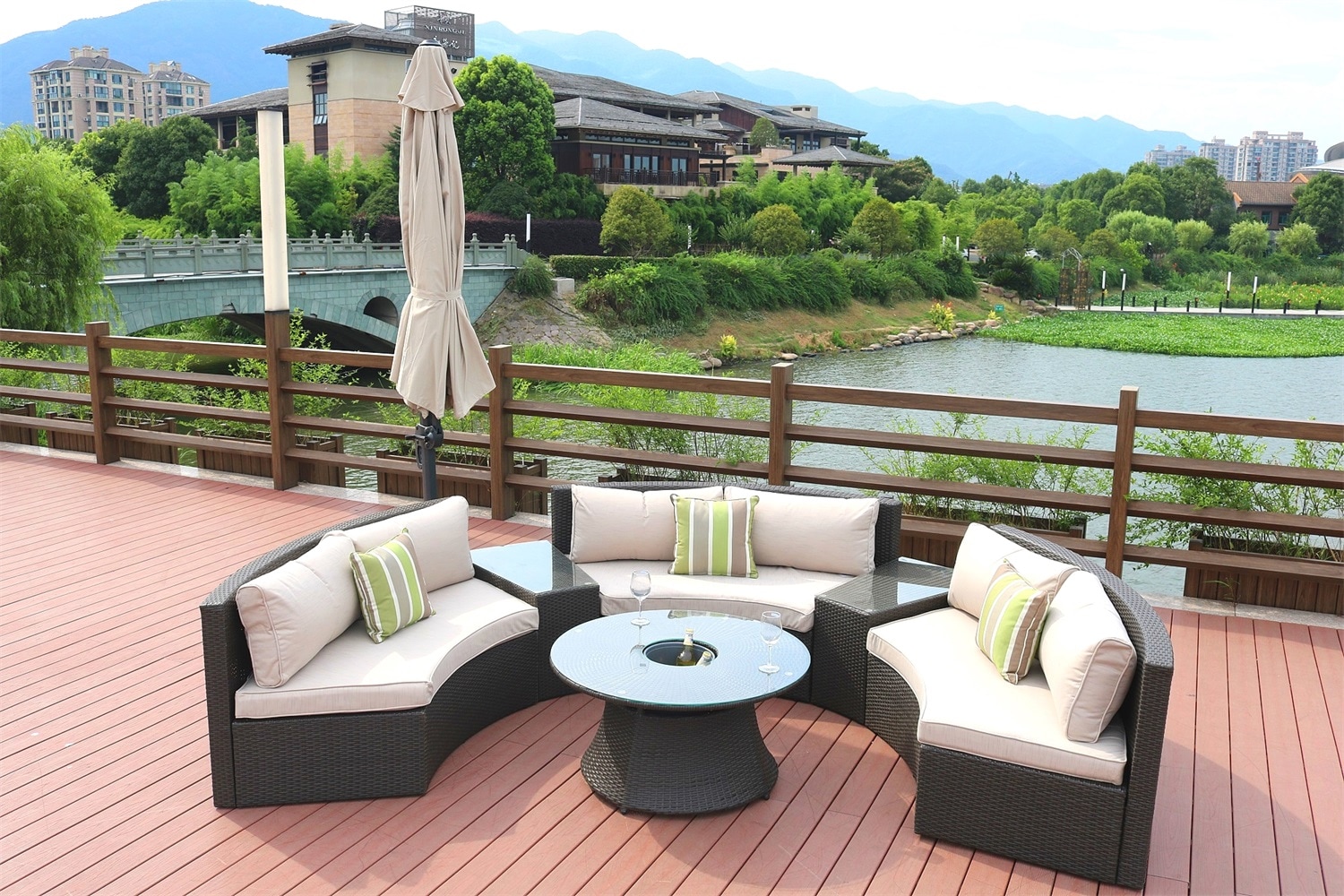 Direct Wicker DWS-1205B-BLACK Patio-Conversation-Sets - View #3