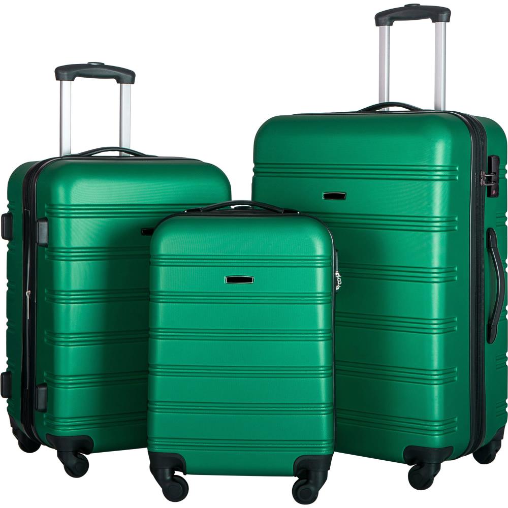 CASAINC 24 inch, Blue Spinner Luggage with Built-in Protective