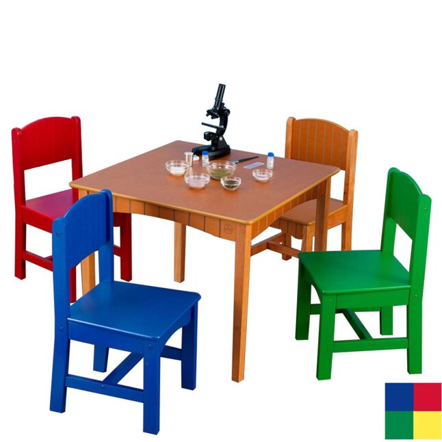 Kidkraft Nantucket Primary Square Kid S, Kidkraft Table And Four Chairs