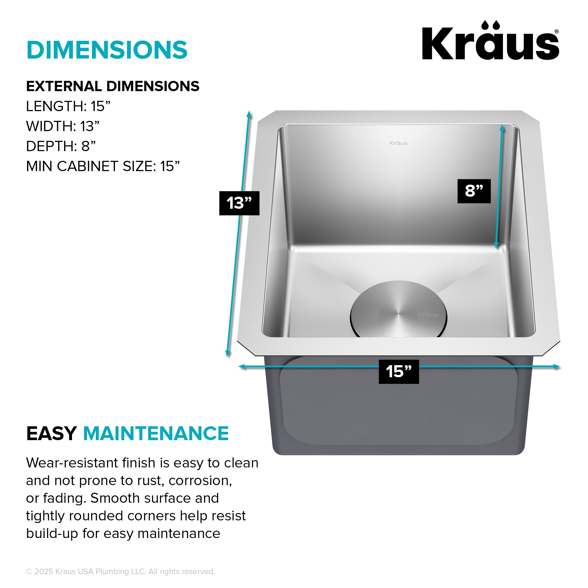 Kraus KHU101-13 Bar-Prep-Sinks - View #5