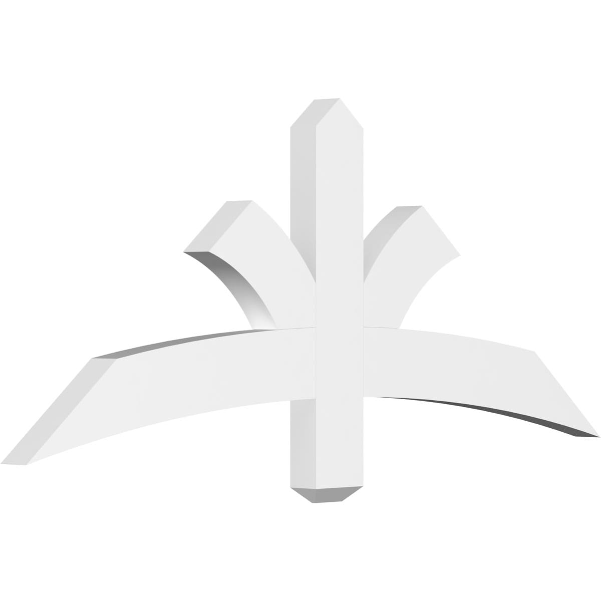 Ekena Millwork GBP048X20X0204DAV00 Davenport White PVC Gable bracket