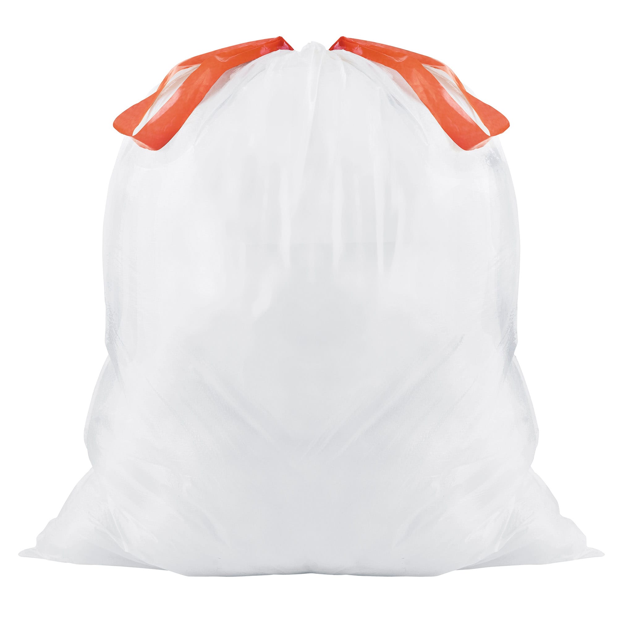 Husky Hk18xds050w Trash Compactor Bag with Drawstring, 18 Gal Capacity, White - 50/Bags