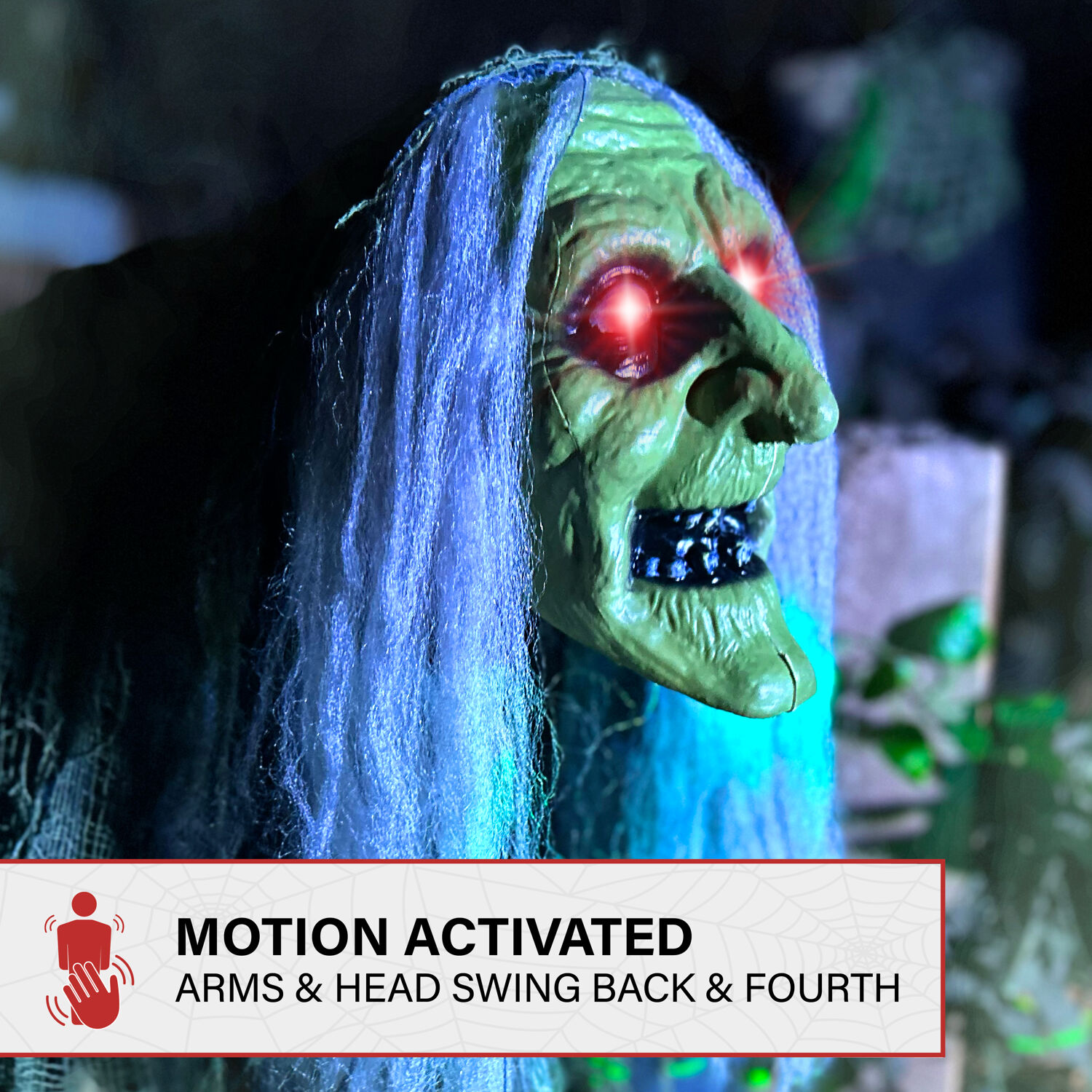Haunted Hill Farm HHWITCH-46FLSA Halloween-Animatronics - View #4