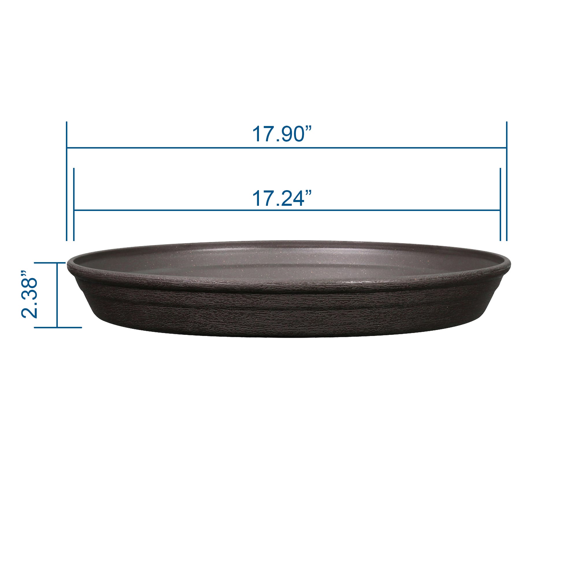 Style Selections 17.18-in Rust Plastic Plant Saucer in the Plant ...