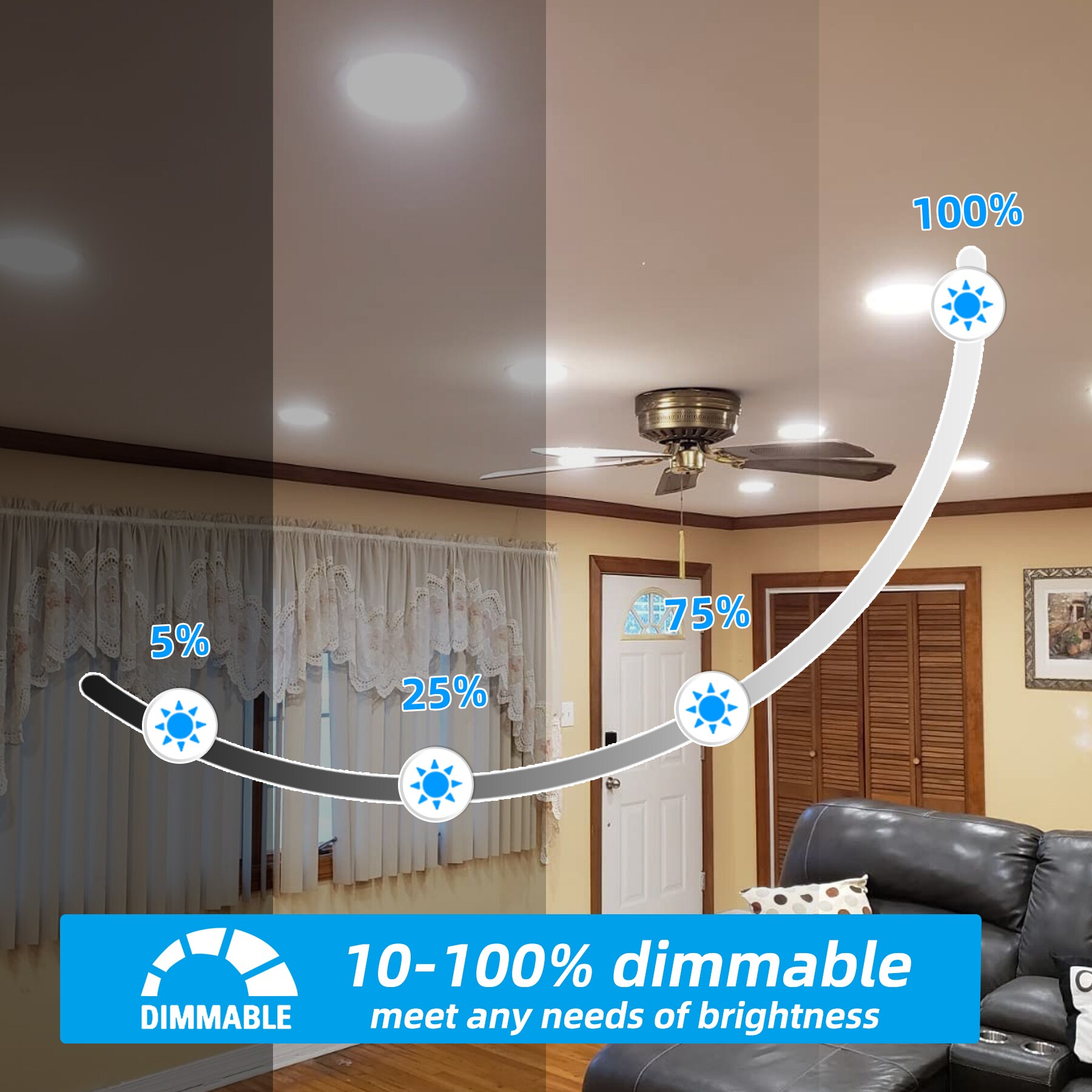 Bieuoram 6IN-5CCT-6P-B Led-Retrofit-Downlight - View #5