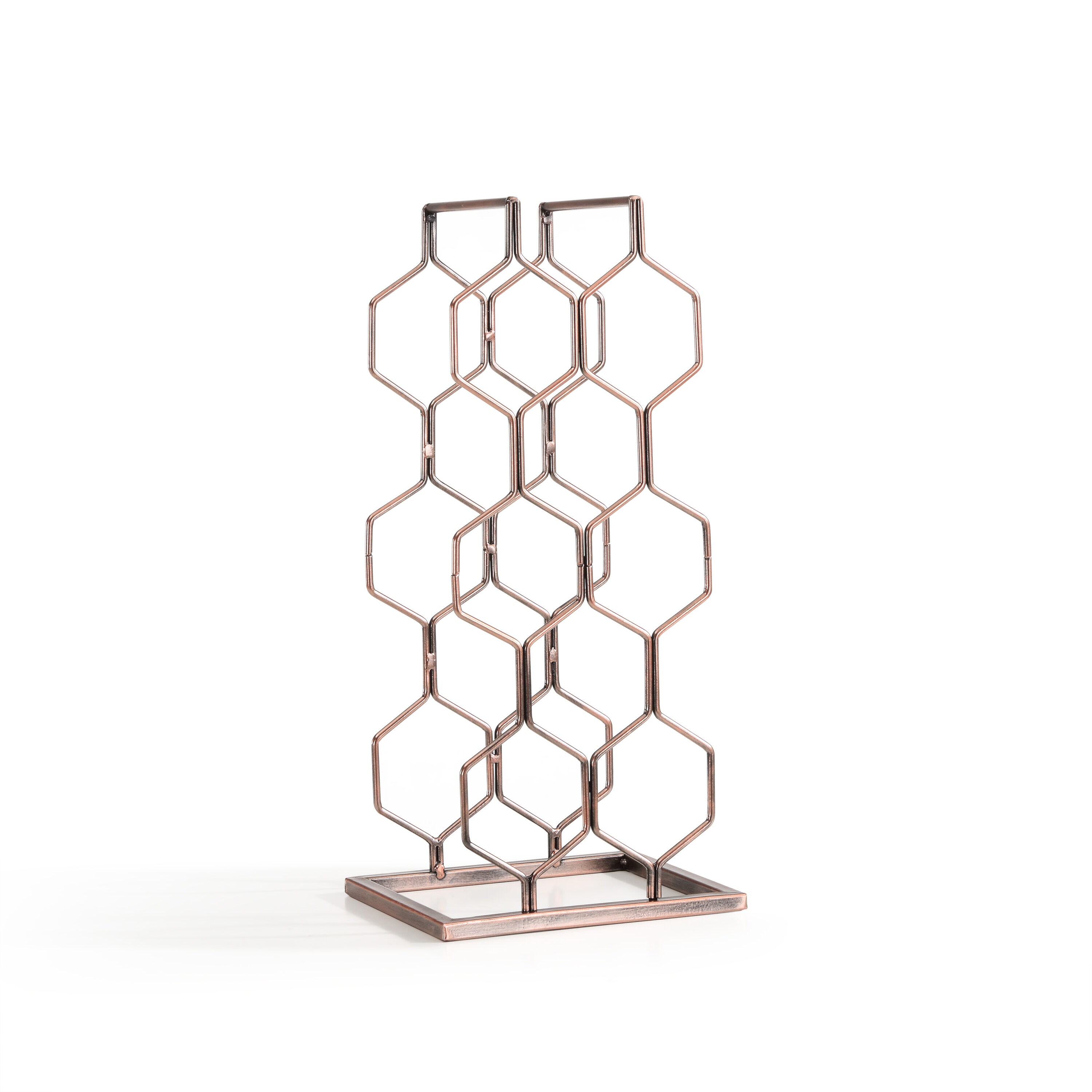 Danya B. 8-Bottle Copper Metal Wine Rack At Lowes.com