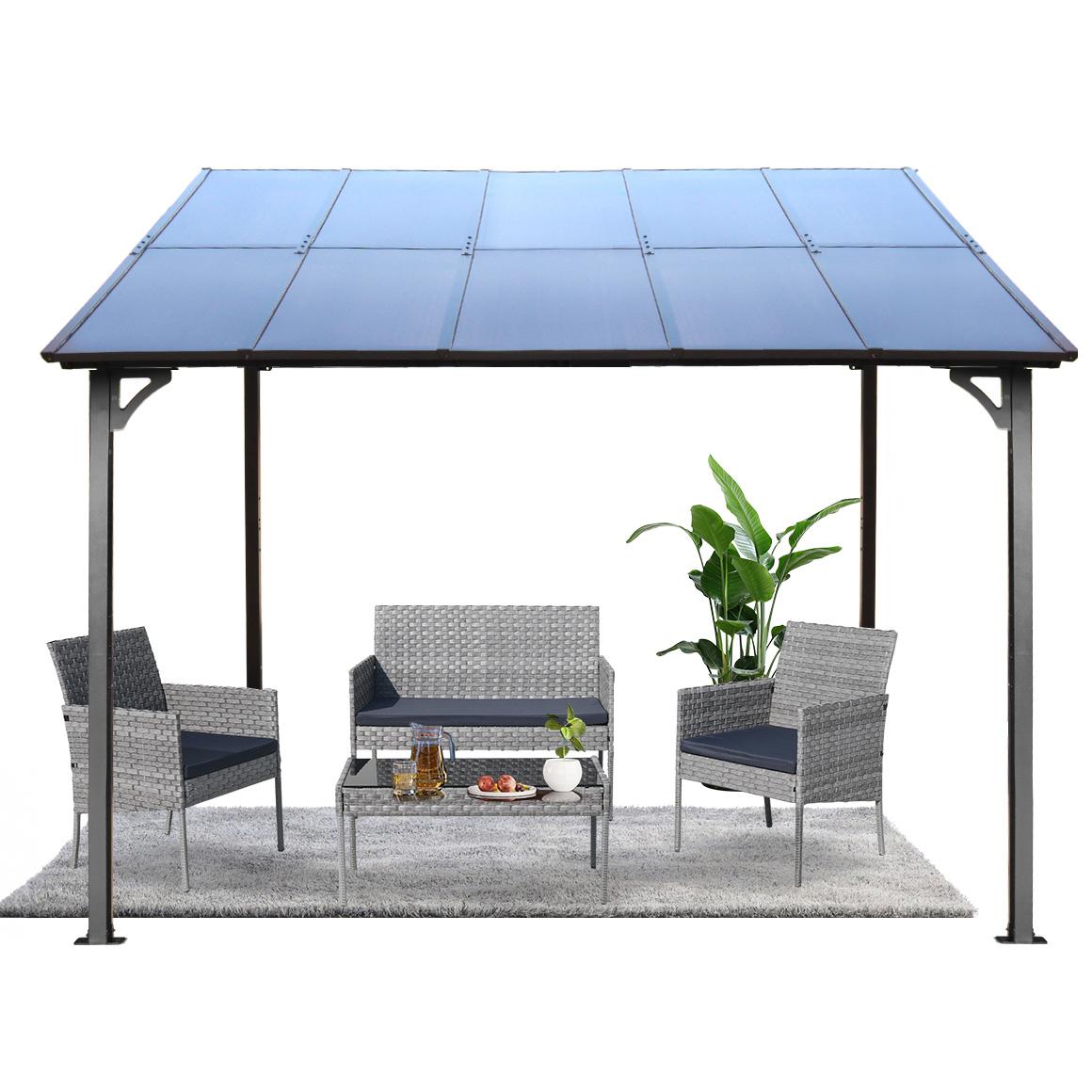 Bayfeve BFBU-1954-GZB 10-ft x 10-ft Gray Hardtop Roof
