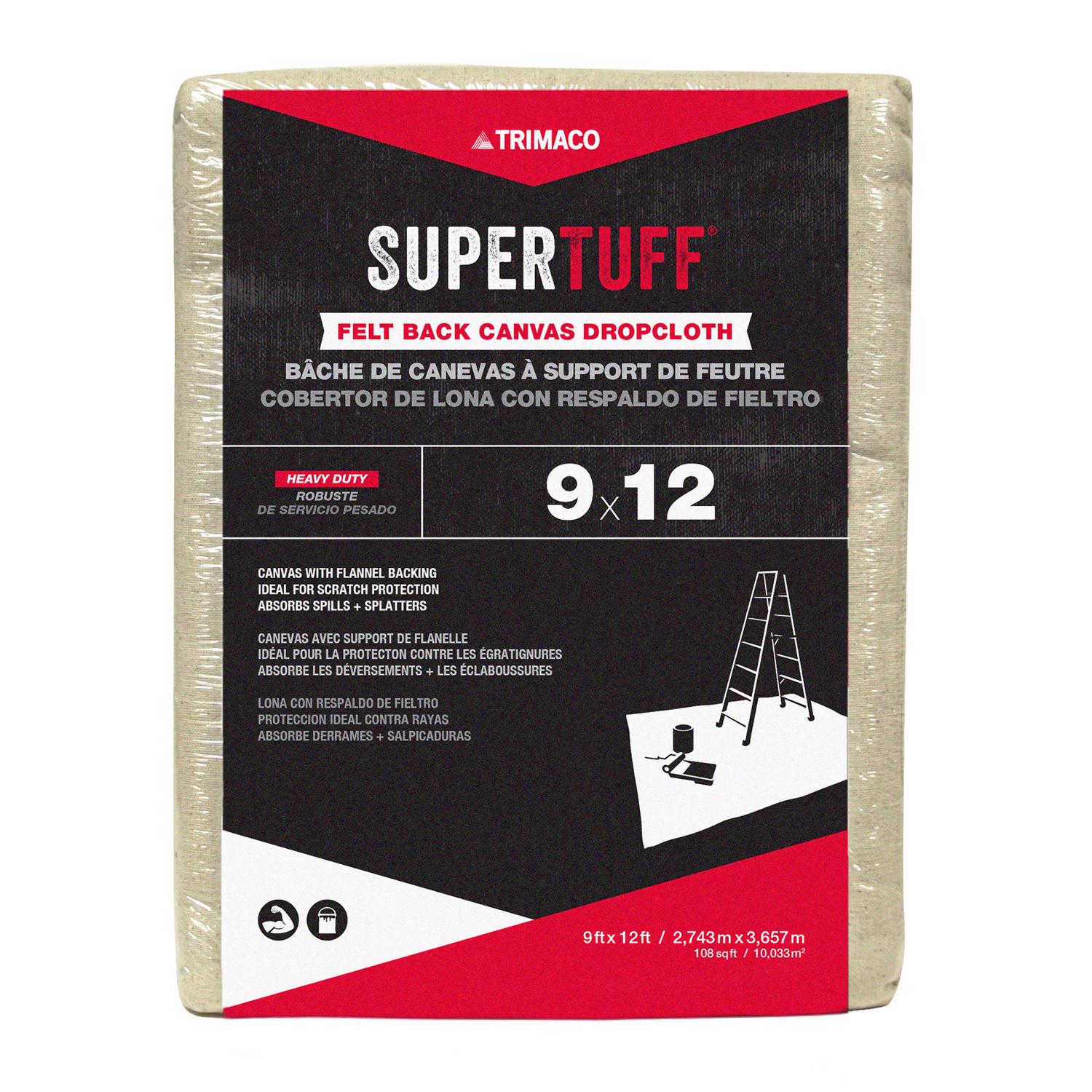 Trimaco  SuperTuff 9 ft. W X 12 ft. L Canvas/Felt Drop Cloth 1 pk