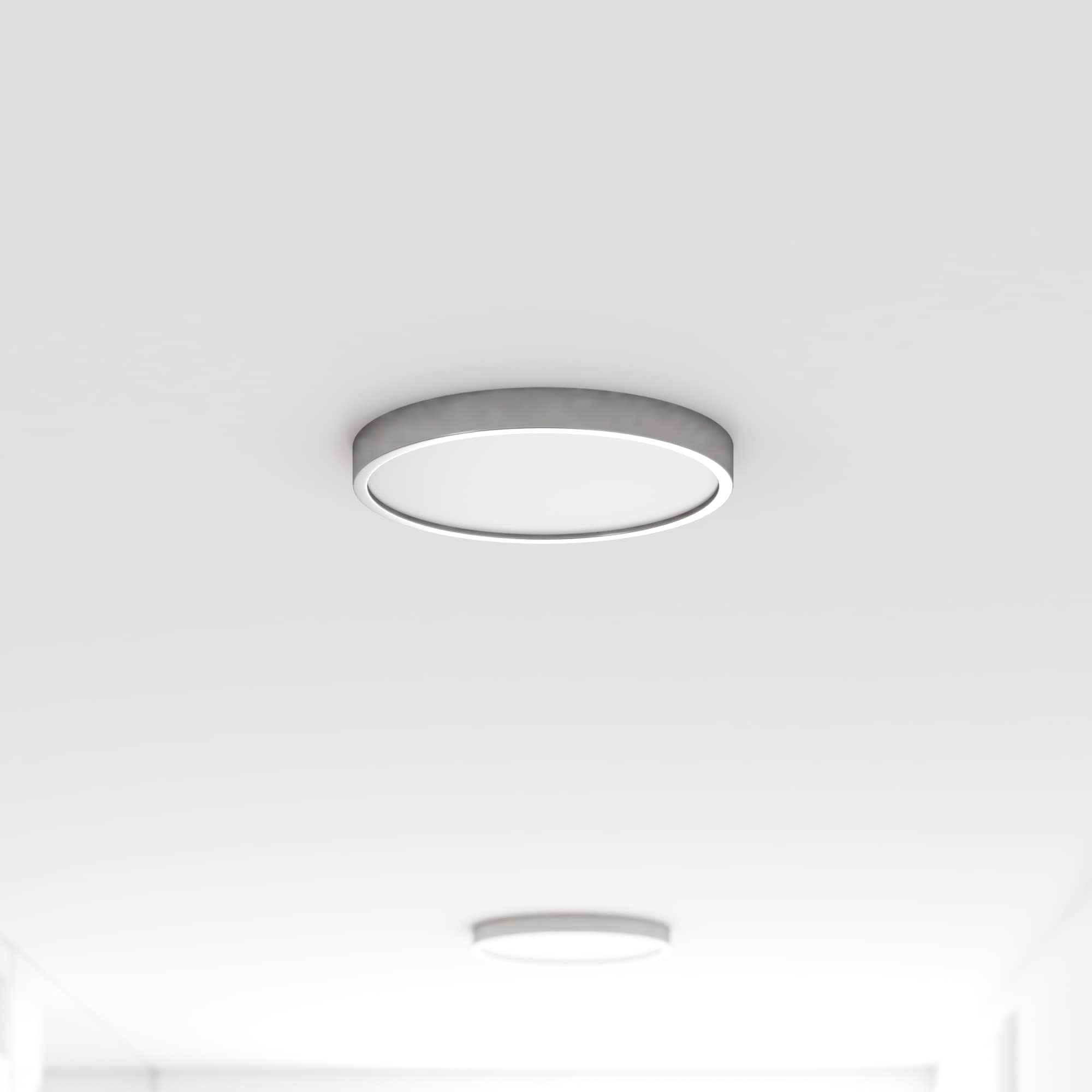 Project Source 1-Light 10-in Brushed Nickel LED Flush Mount Light ENERGY  STAR (2-Pack) in the Flush Mount Lighting department at