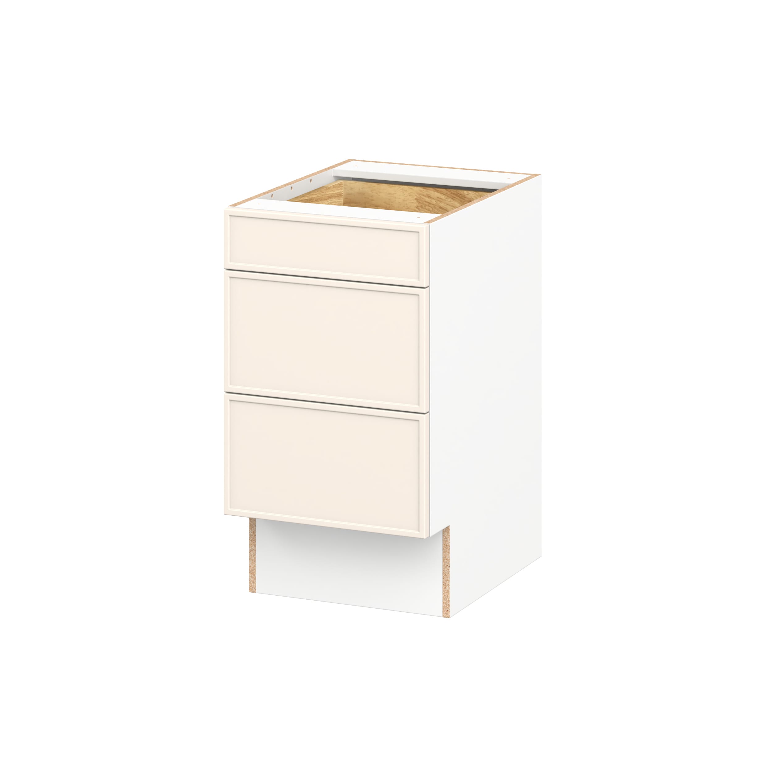 Hugo&Borg DSB3D18ADAWD-CI Chapel Hill 18-in W x 32.5-in H x 24.66-in D Washed Linen 3 -Drawers Drawer Base Fully assembled Cabinet Flat Panel