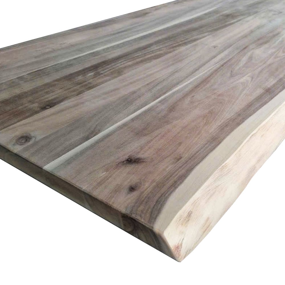 allen + roth 6-ft x 39-in x 1.5-in Live-Edge Natural Acacia Wood Butcher block Countertop #ARF1539ACA2LE-72