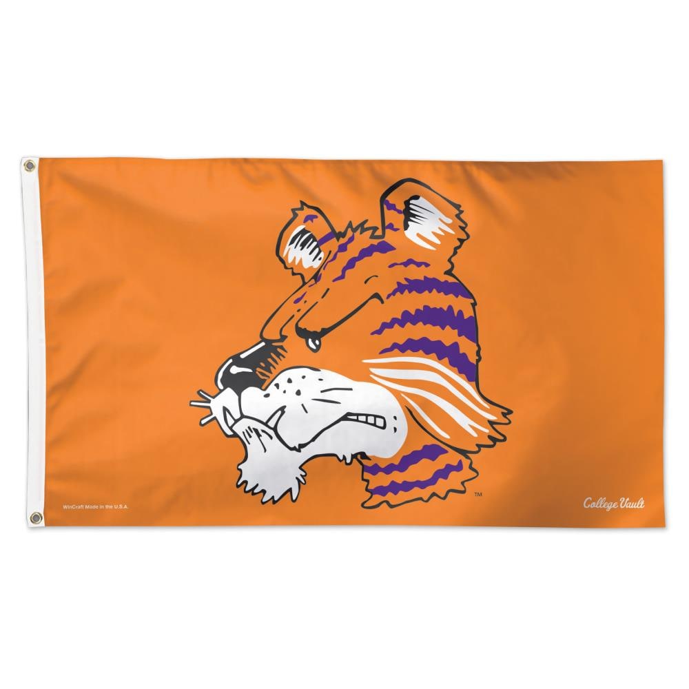 WinCraft Sports 5-ft W x 3-ft H Clemson Tigers Flag in the Decorative ...