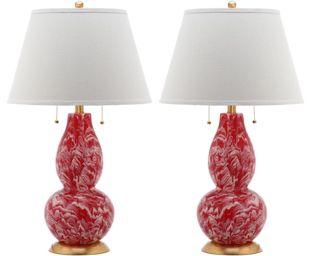 red lamp set