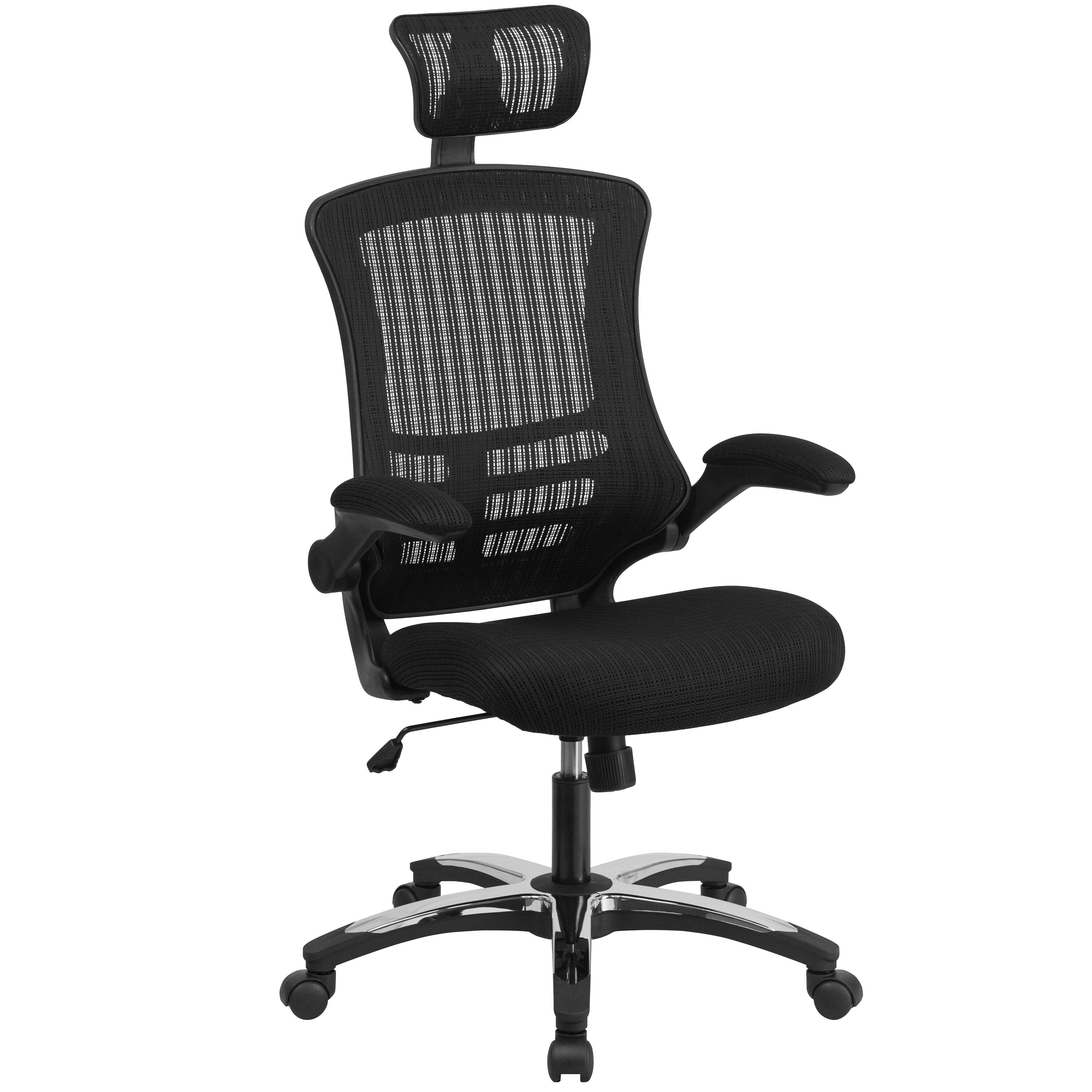 flash furniture black contemporary adjustable height swivel executive chair