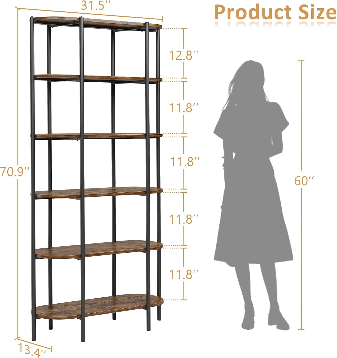 GAOMON CQC-SXHL5L-7SNP bookcases - View #2