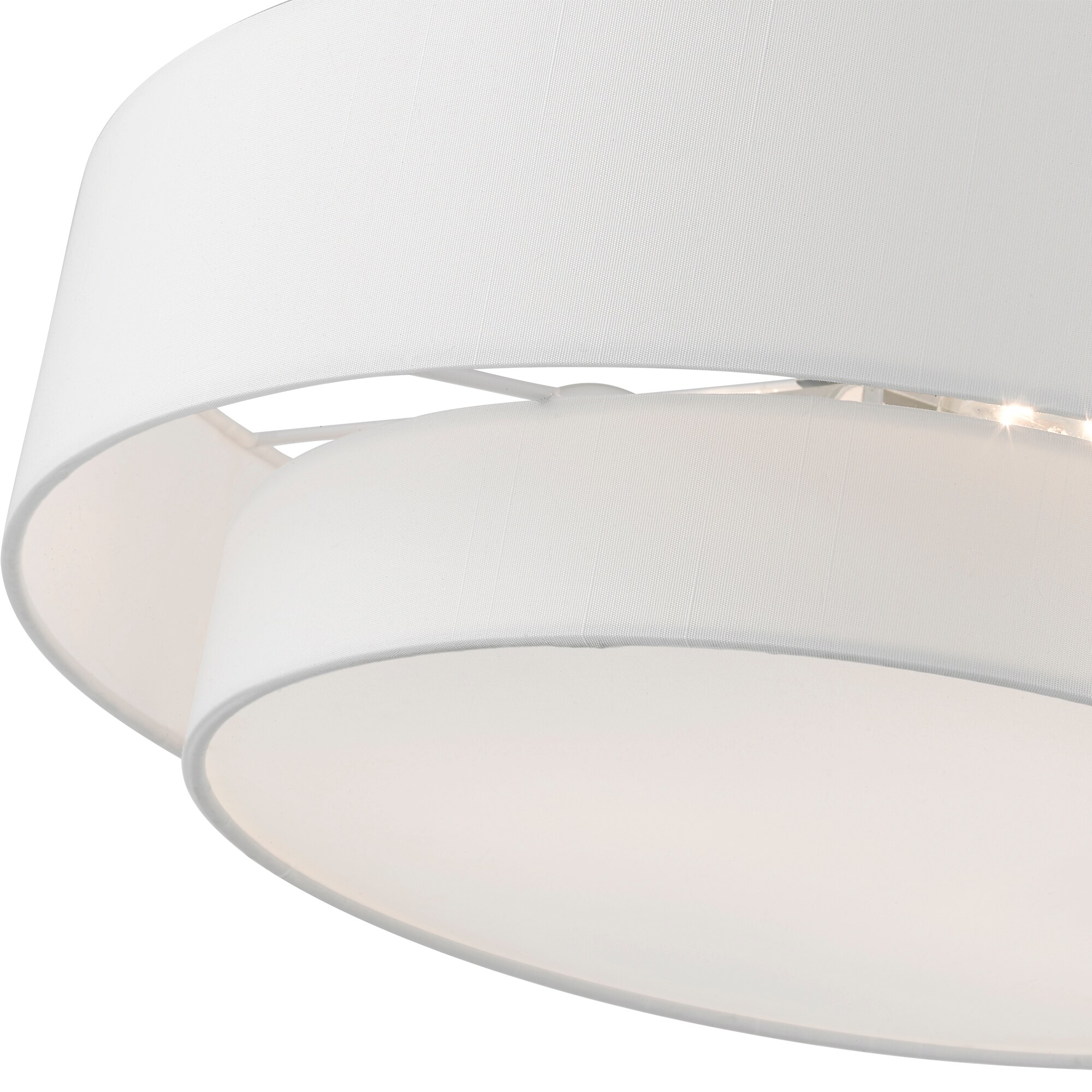 Meridian Brushed Nickel 3-Light LED Semi-Flush Mount with Glass Diffuser