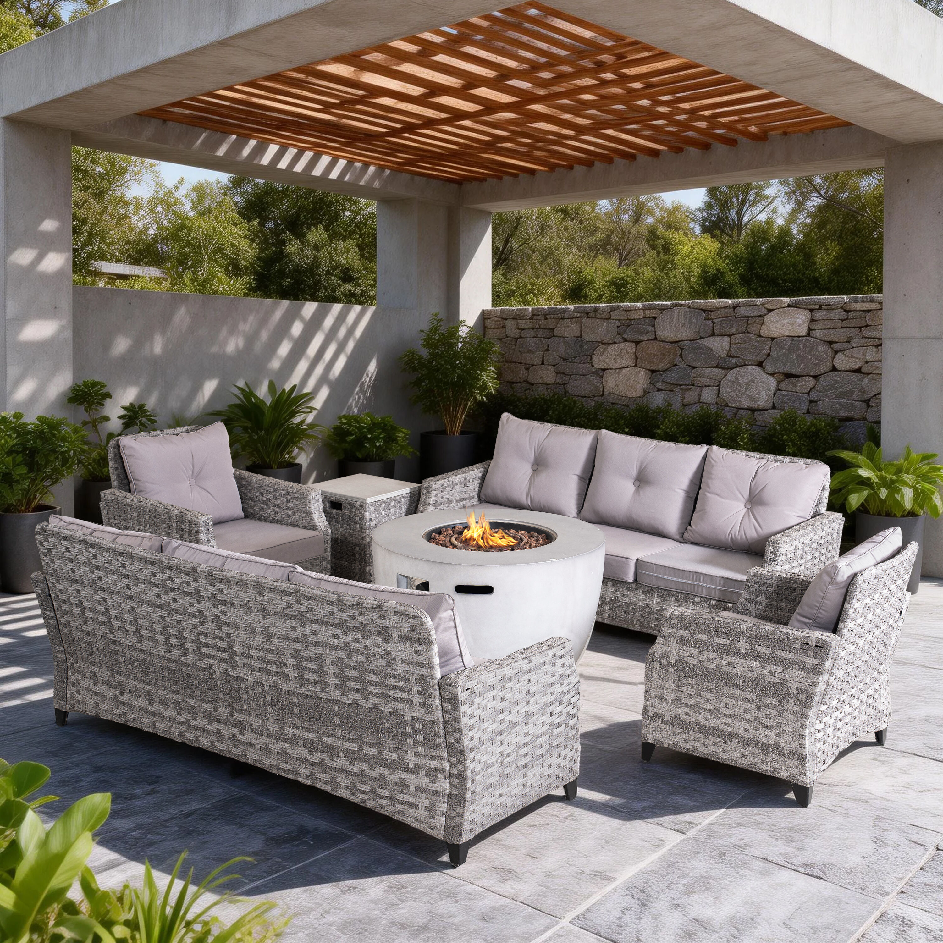 Direct Wicker DWS-183S2ST&2160 Patio-Conversation-Sets - View #3