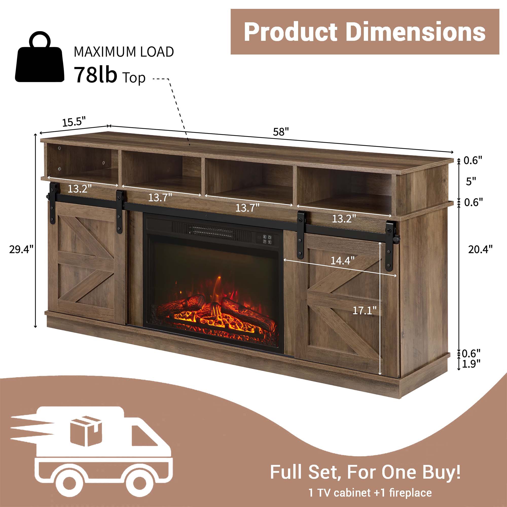 Fun Orange FUN25EF21 Electric-Fireplaces - View #7