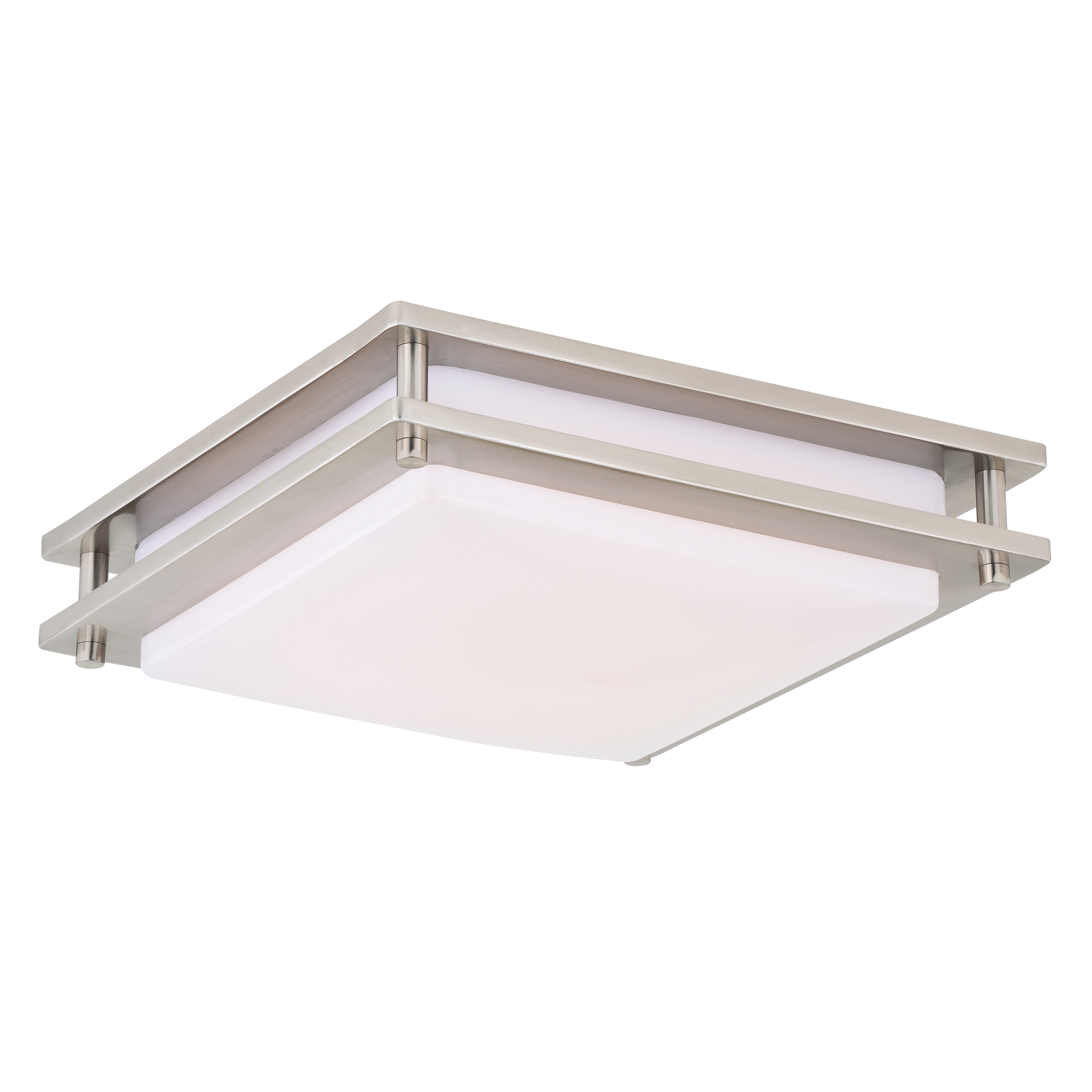 Cascadia C0152 Horizon 1 -Light 12-in Satin Nickel Integrated LED Flush Mount Light