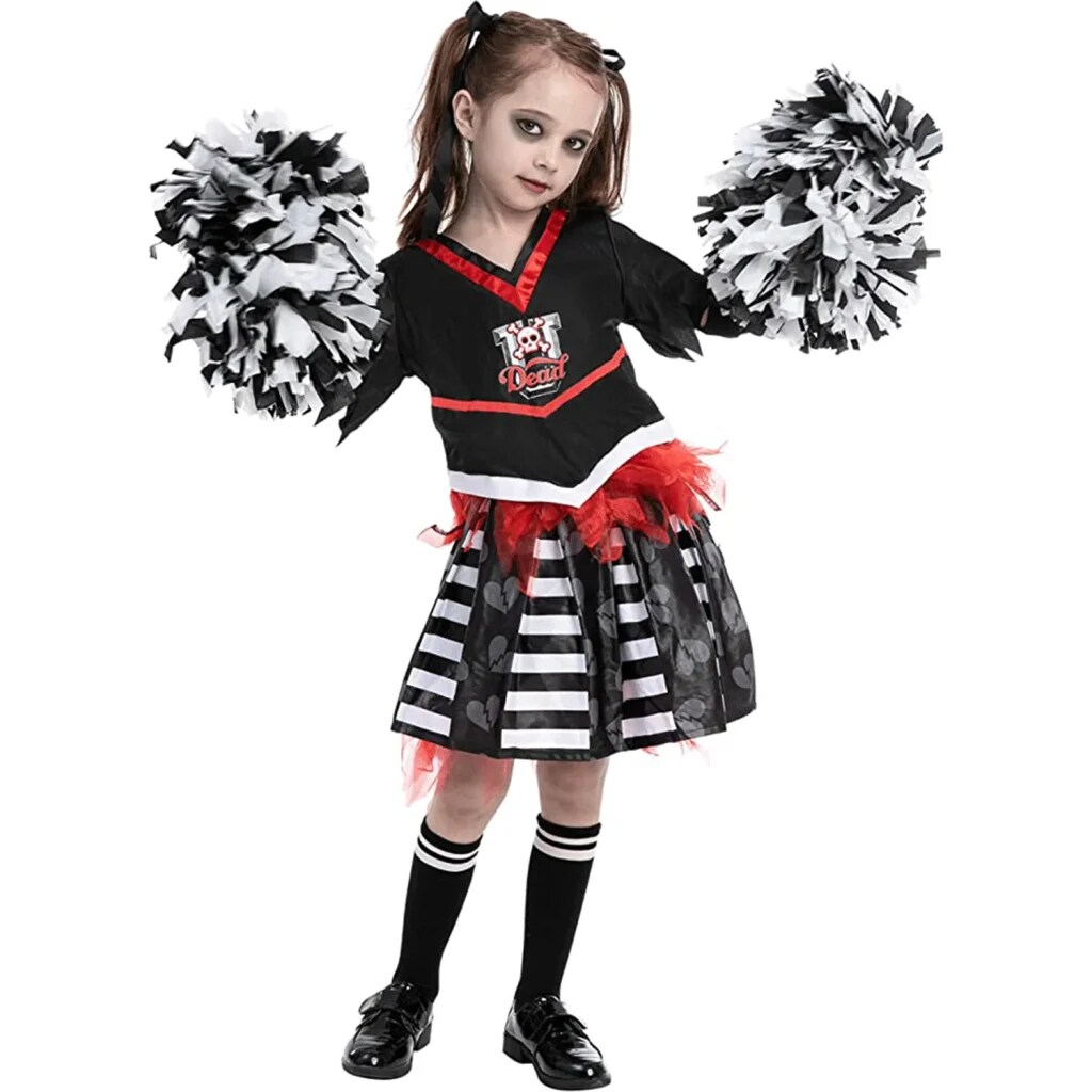 SYNCFUN Girls Dead Cheerleader Halloween Costume in the Costumes ...