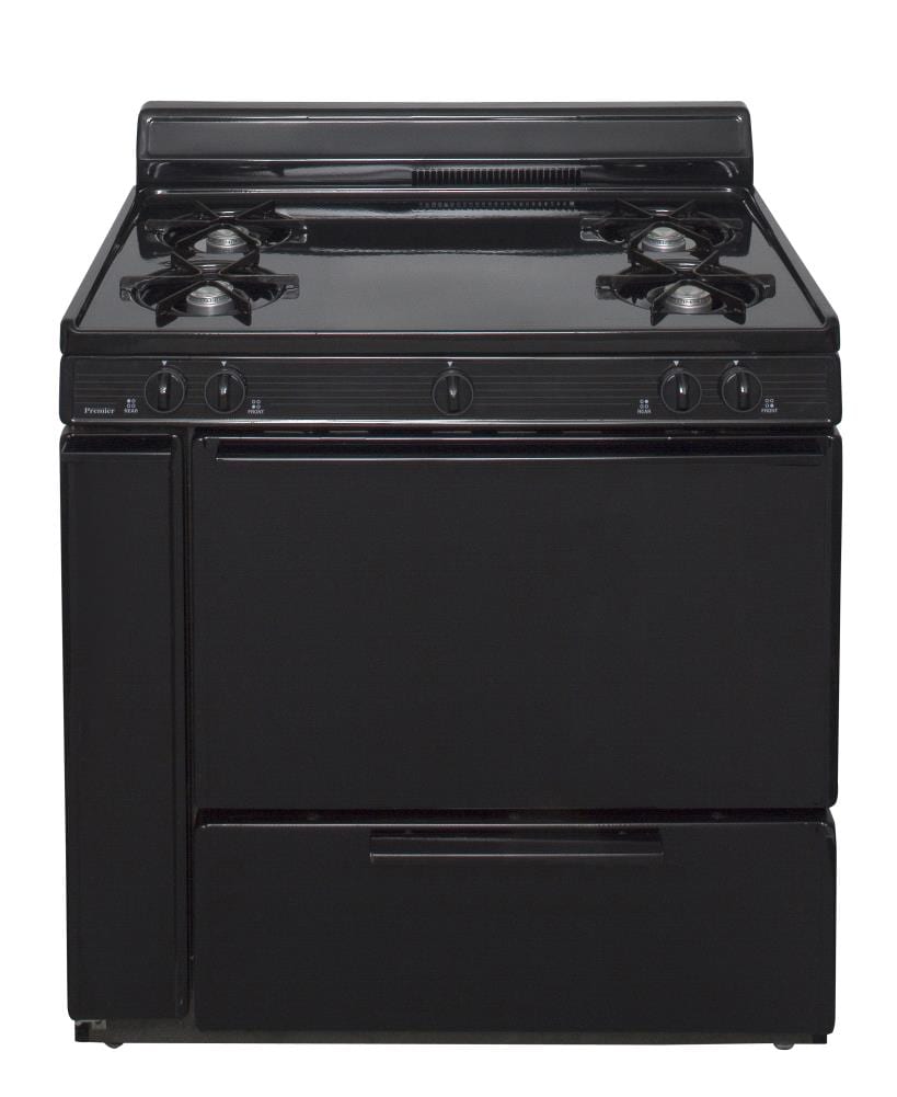 Premier BLK100BP 36-in 4 burners 3.9-cu ft Freestanding Natural Gas Range ( Black )