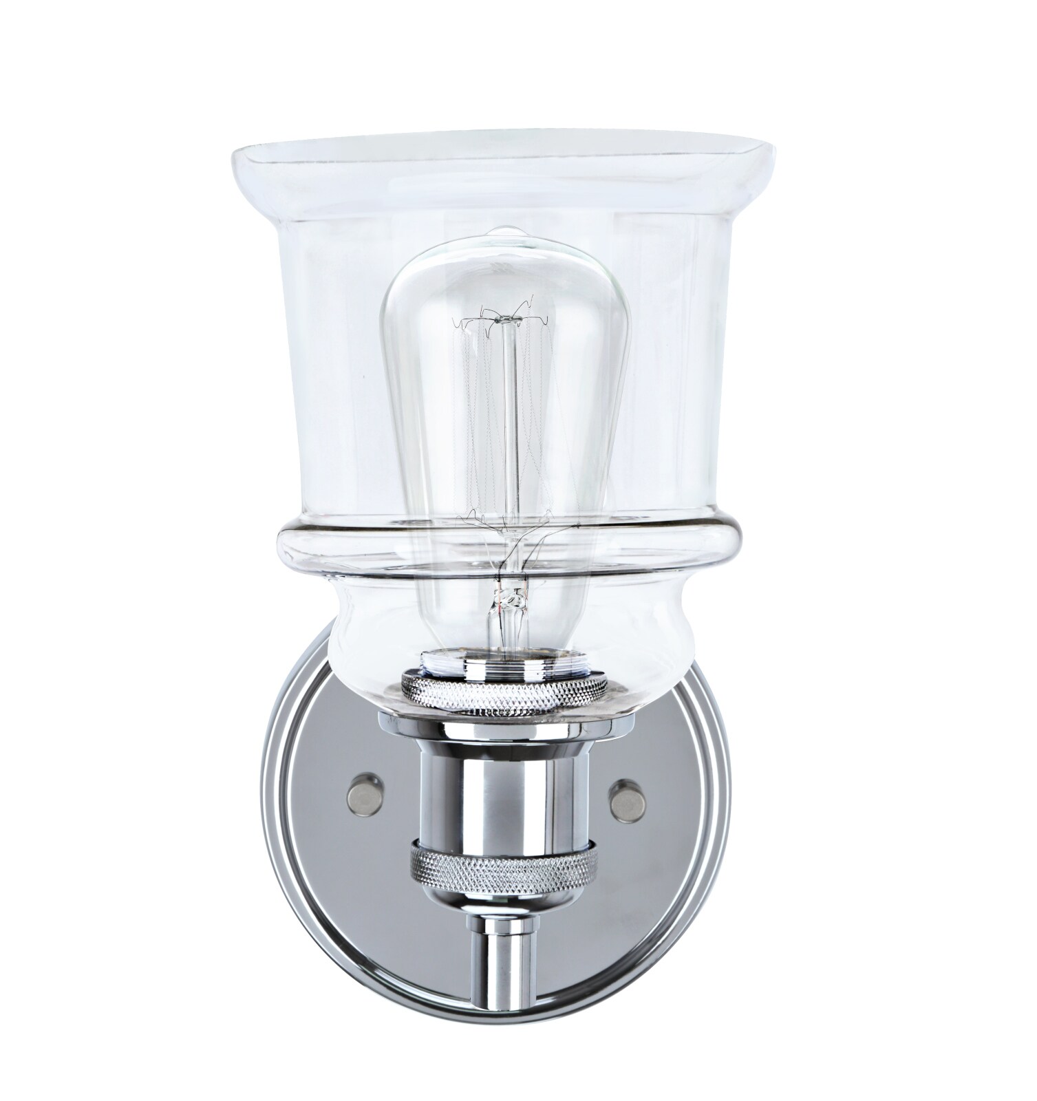 Aspen Creative Corporation 62123 5.125-in 1-Light Chrome Transitional Vanity Light