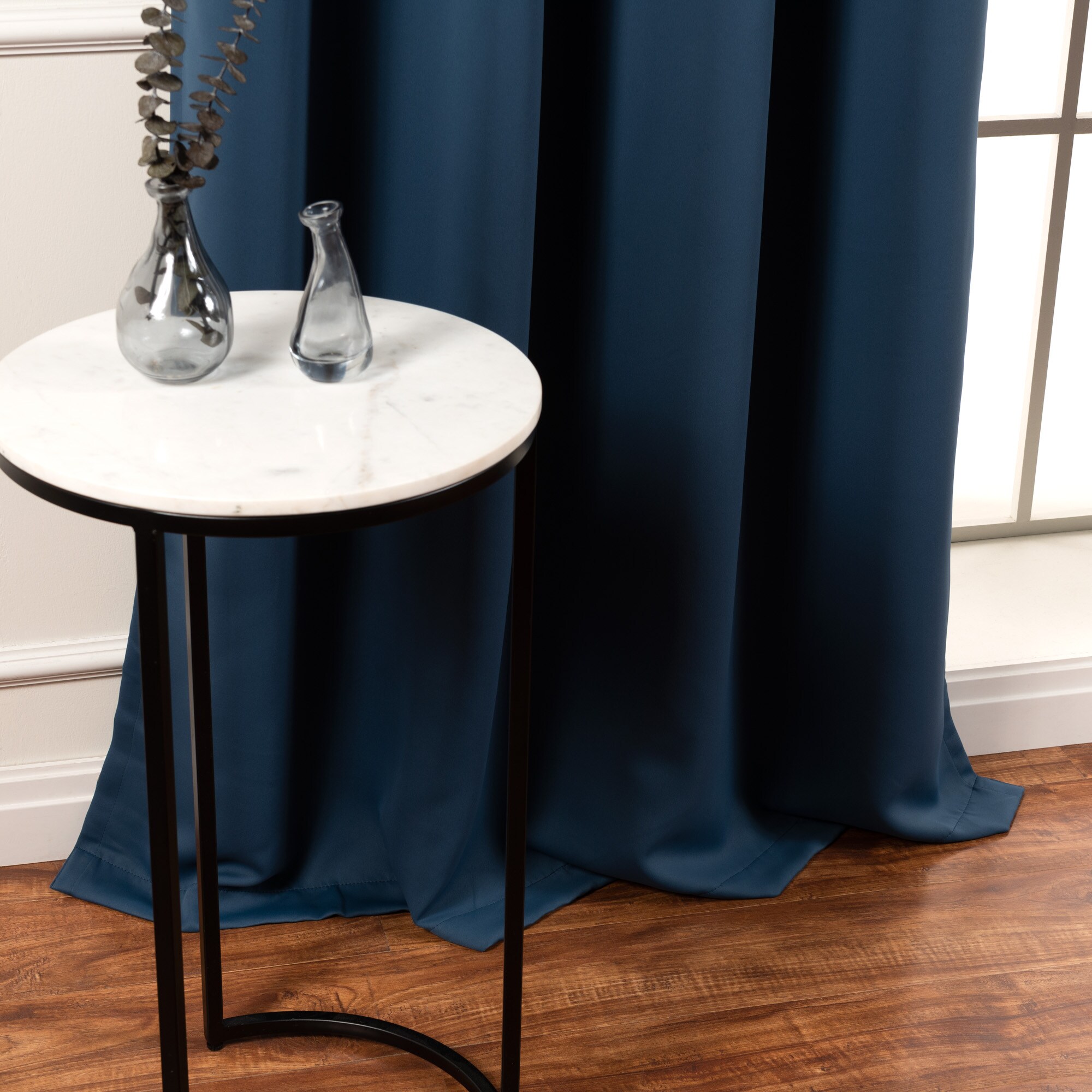 Best Home Fashion SOLID-84-INDIGO curtains - View #3