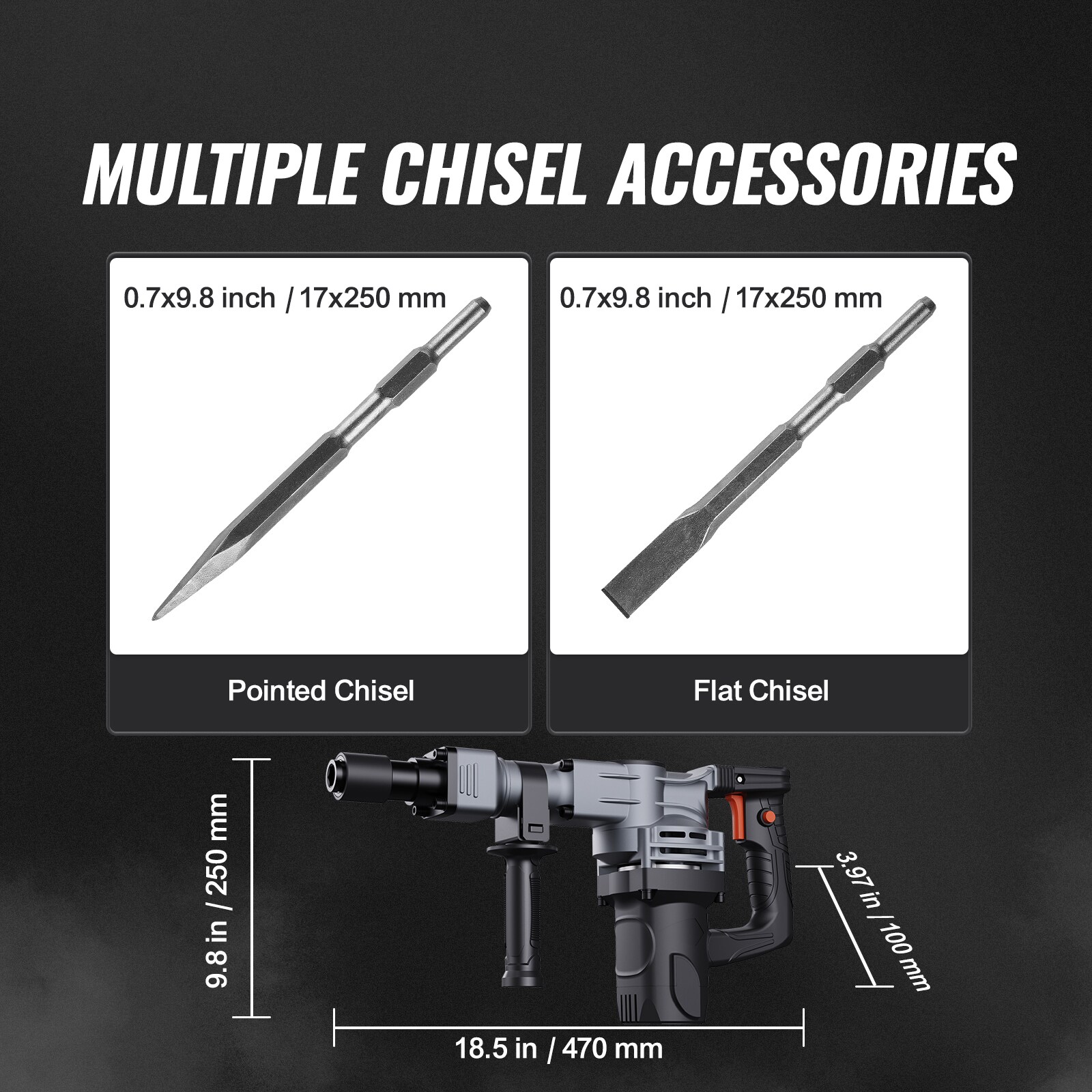 VEVOR SCXXDH58YC1X02512V1 Demolition-Hammers - View #7