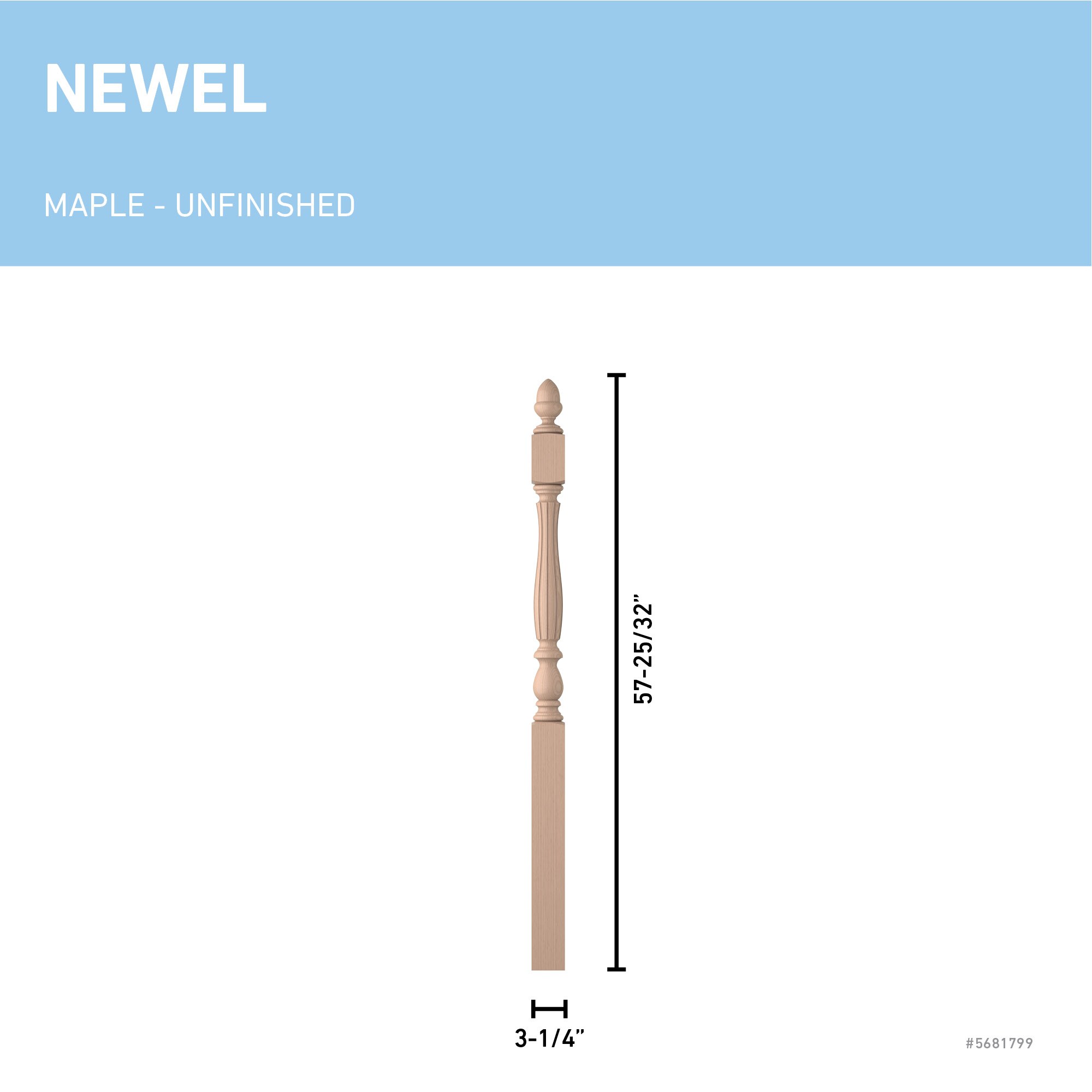 L.J. Smith Stair Systems LJF-3942-M Interior-Stairpart-Newel-Posts - View #3