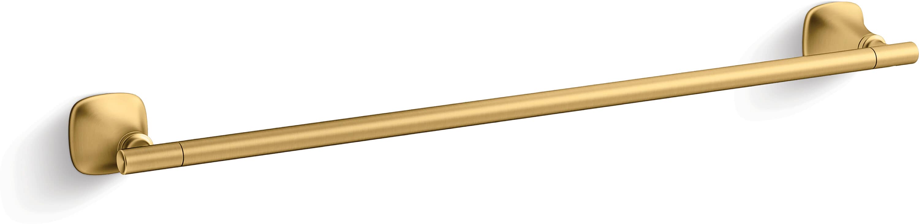 KOHLER REC28007-2MB Rill 24-in Vibrant Brushed Moderne Brass Wall mount Single Towel Bar