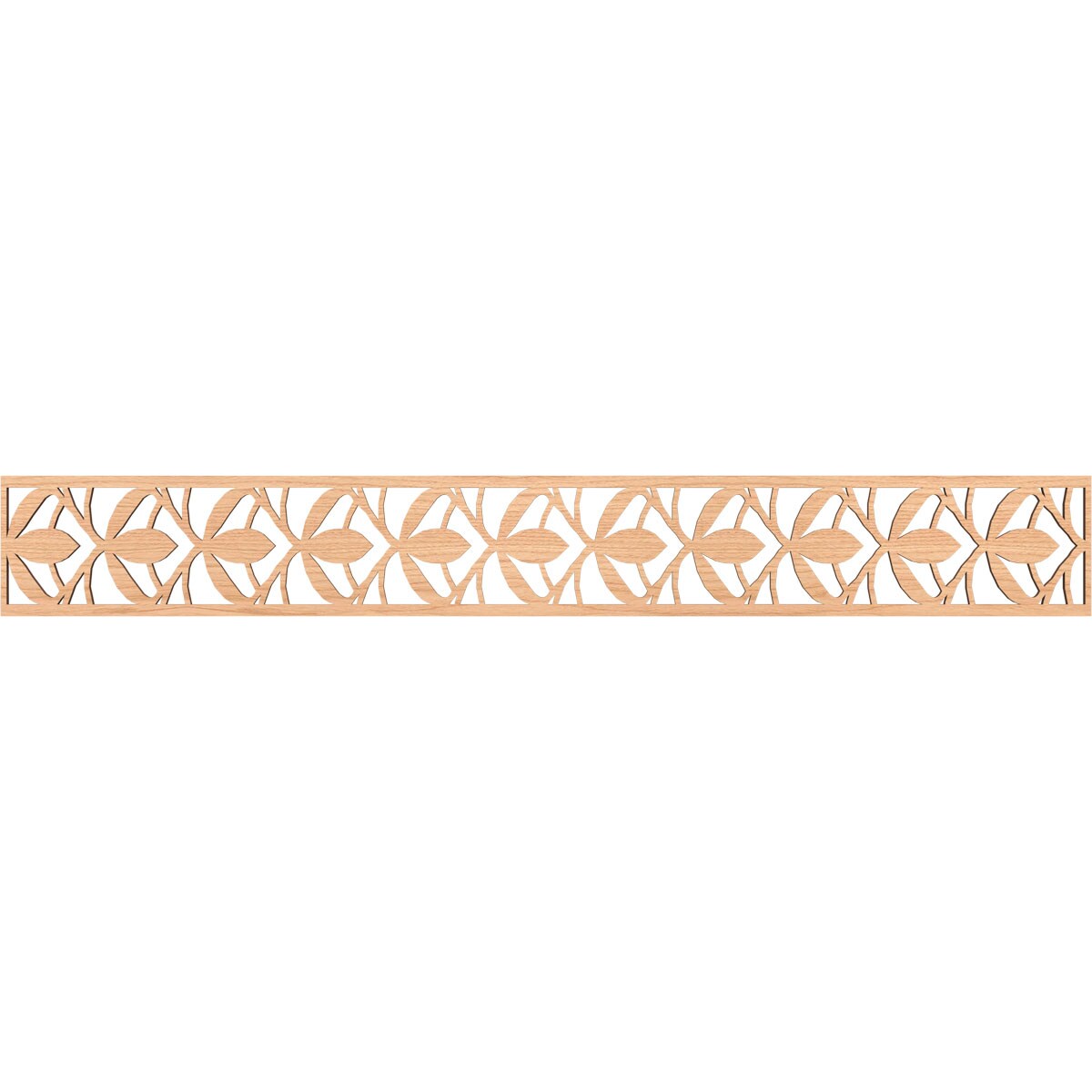 Ekena Millwork MLDA06X46SALHI Salem Fretwork Flat Trim 6-in x 3.86-ft Hickory Brown Unfinished 2156594 Pierced Wall Panel Moulding