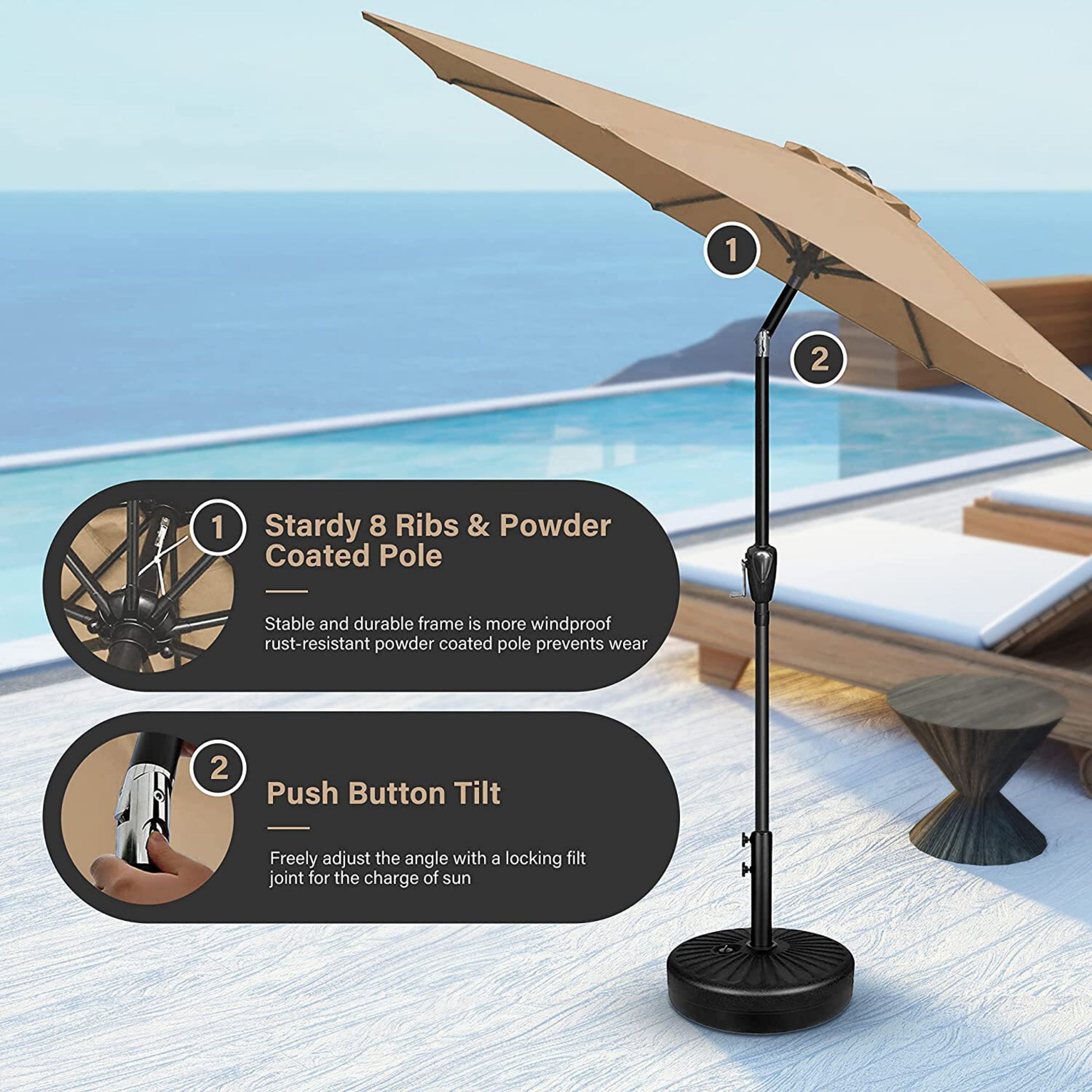 Miki Shinly DHS-6233-51QI Umbrellas-2 - View #3