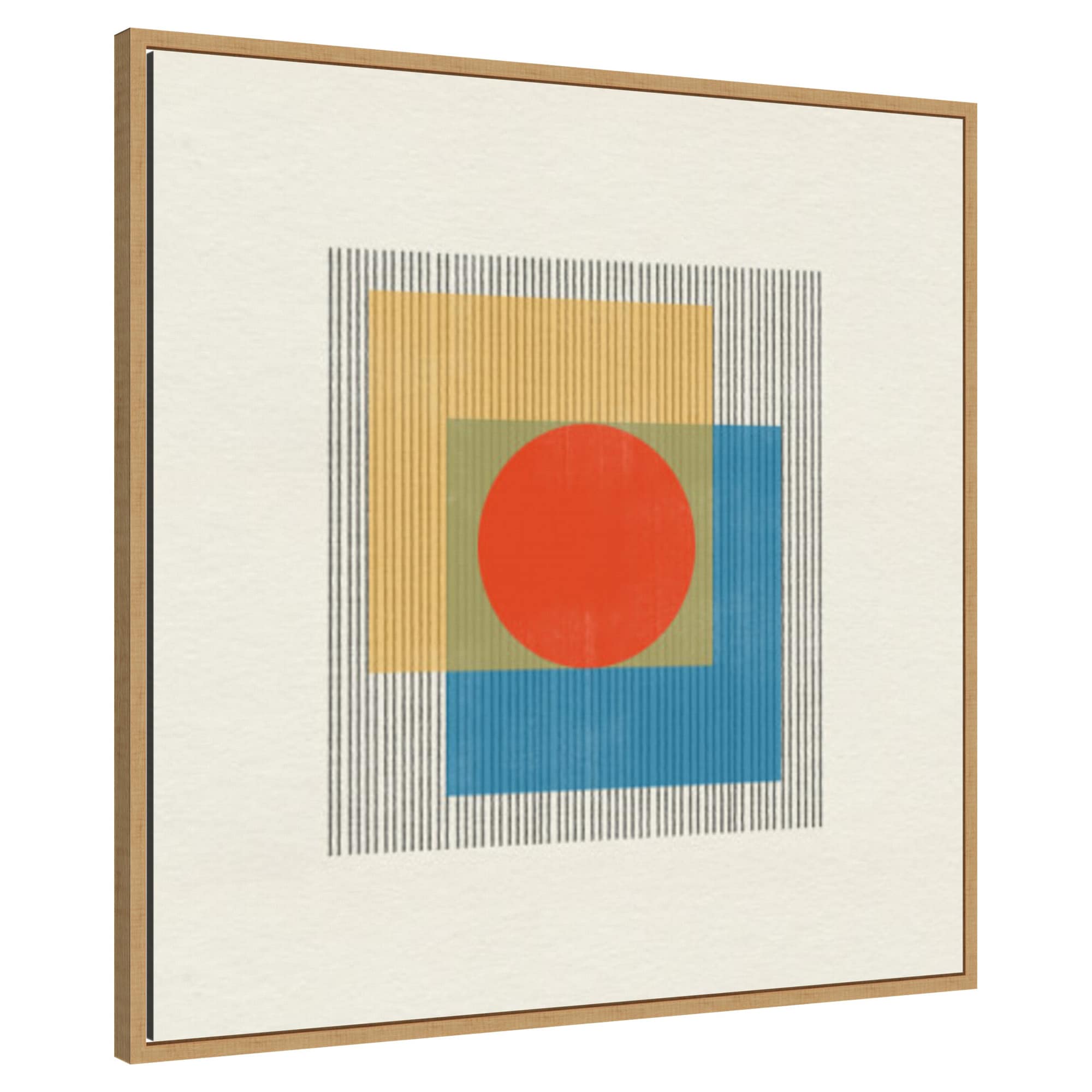 Amanti Art - Midcentury Modern Object No 3 by THE MIUUS STUDIO Framed Canvas Wall Art Print 30 W...